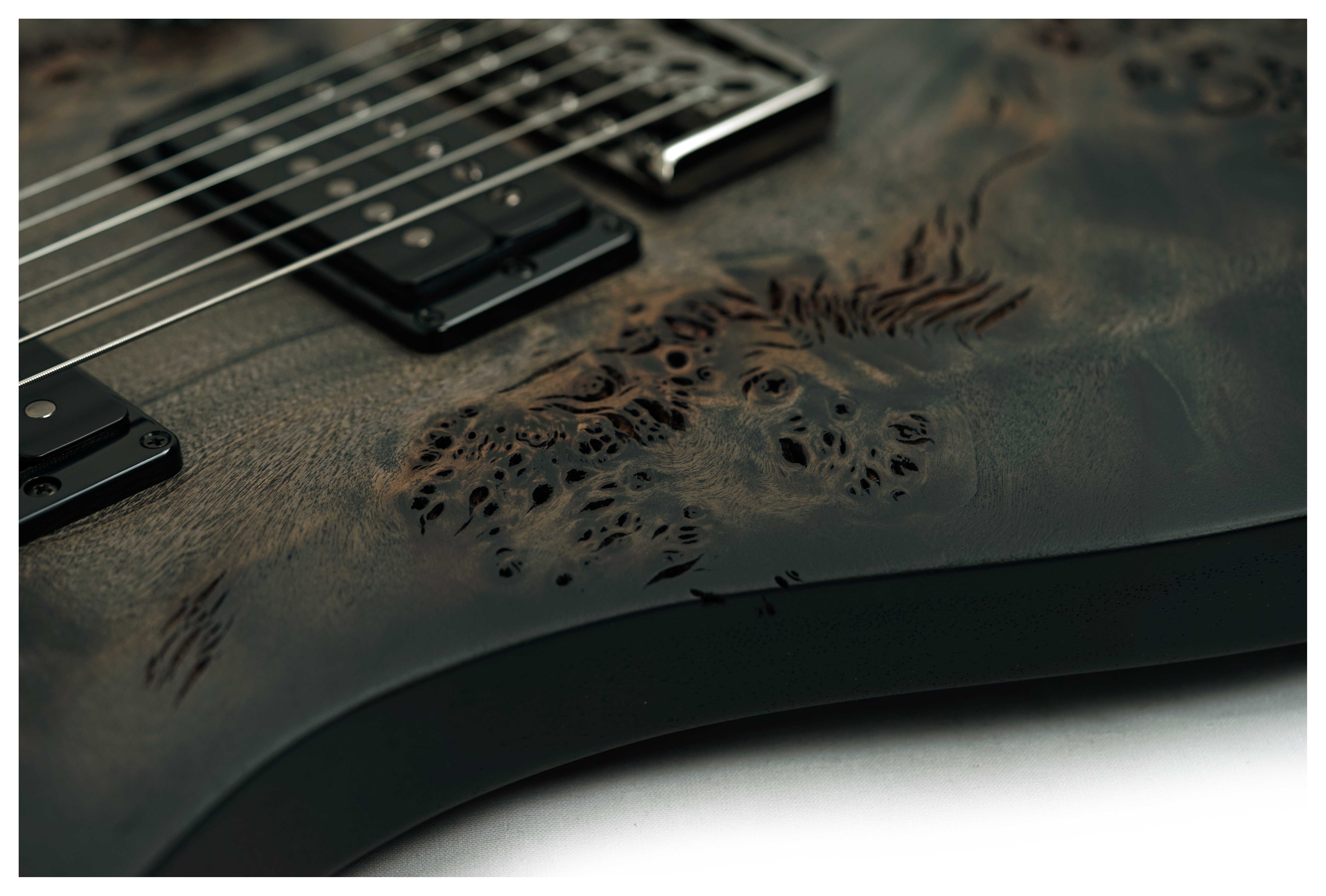 PRS S2 Custom 24 Limited Edition Poplar Burl Charcoal Burst #S2089014