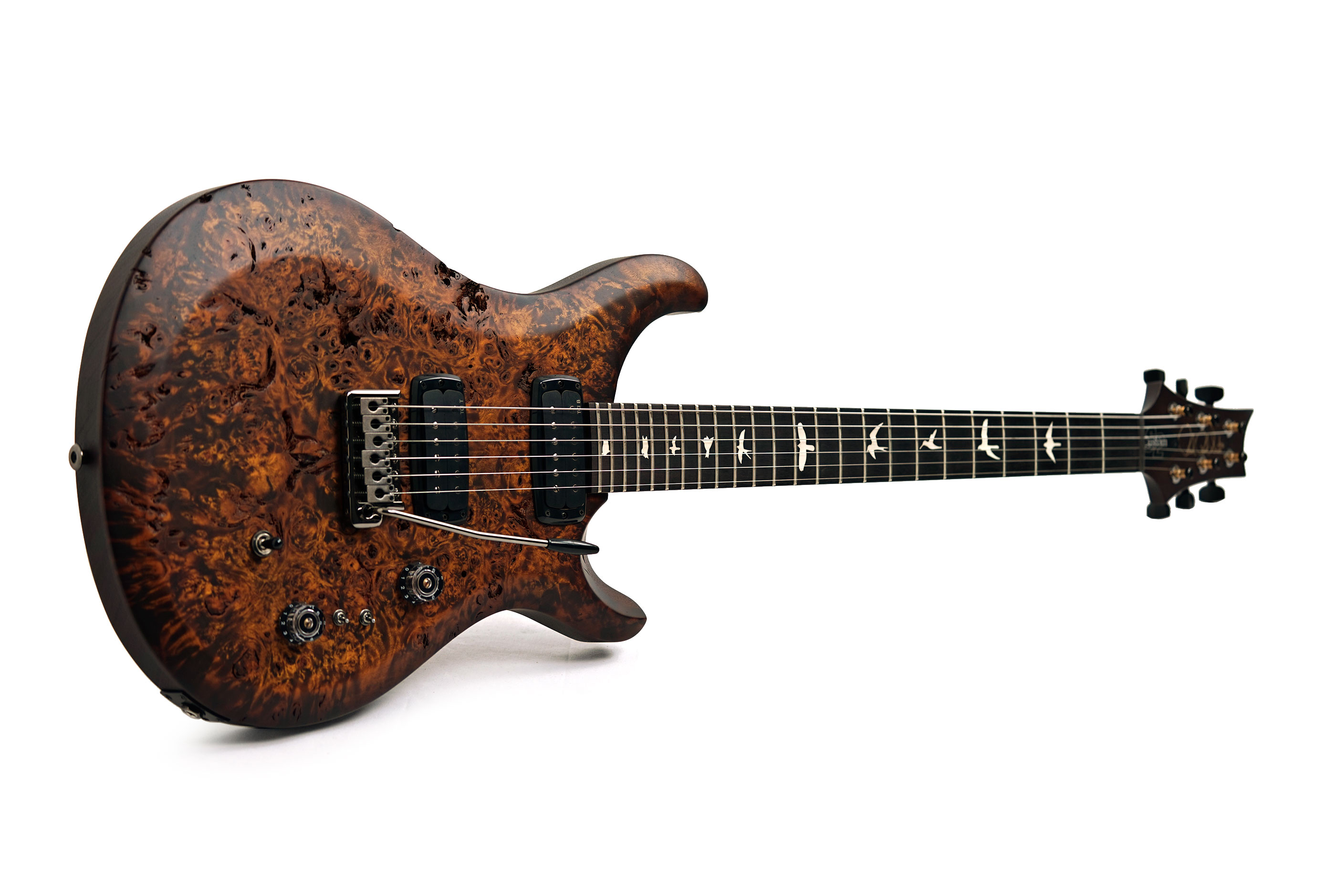 PRS Custom 24-08 Poplar Burl Black Gold Burst #S2088897
