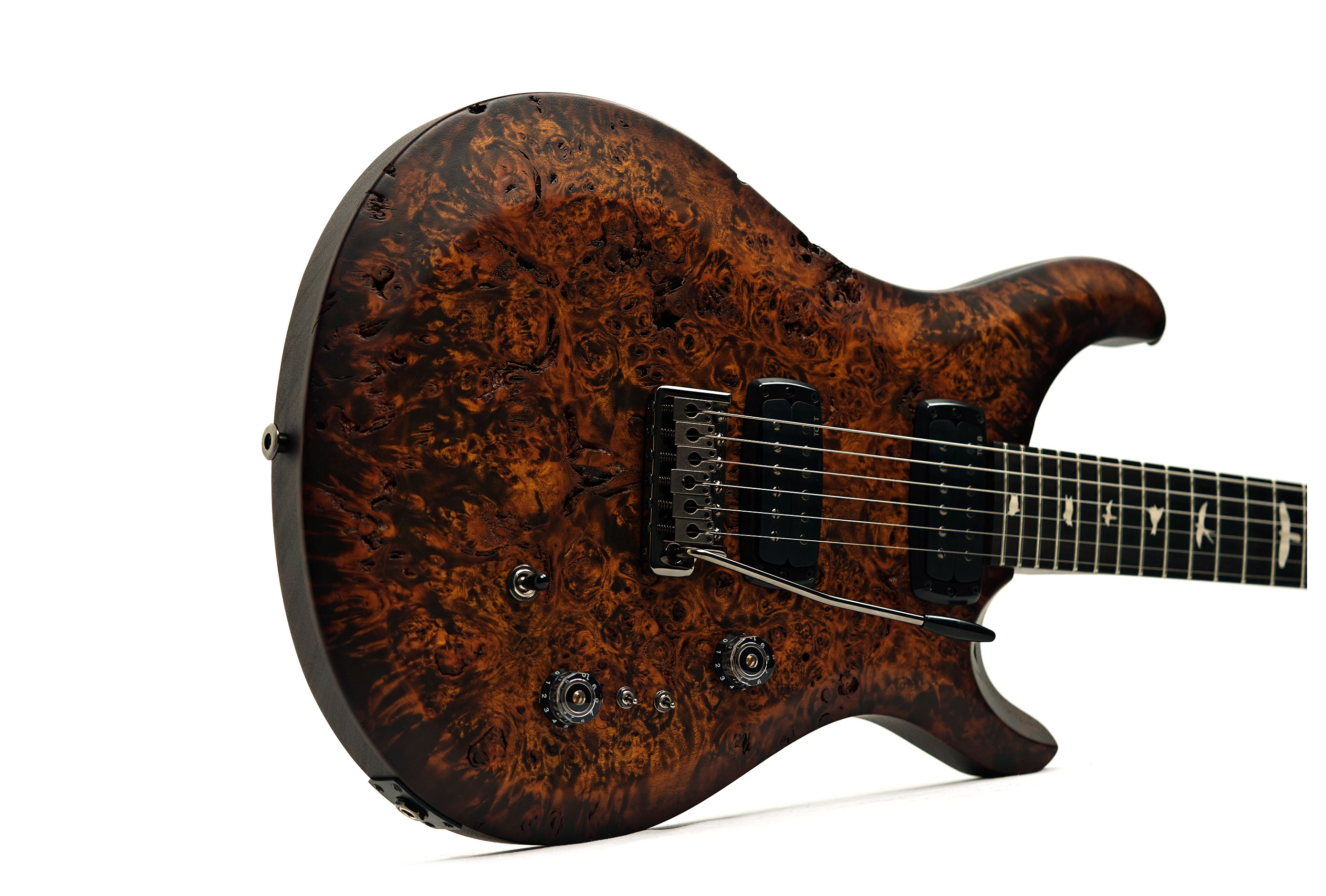 PRS Custom 24-08 Poplar Burl Black Gold Burst #S2088897