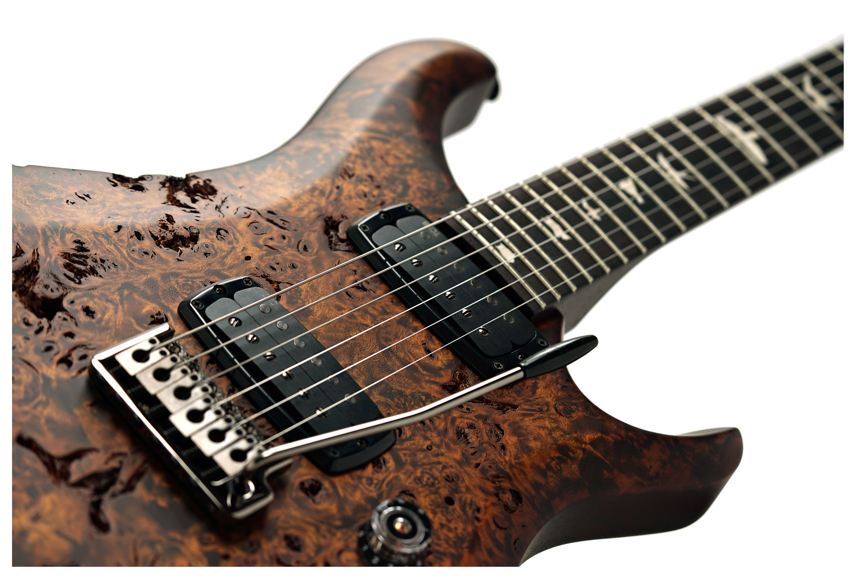 PRS Custom 24-08 Poplar Burl Black Gold Burst #S2088897