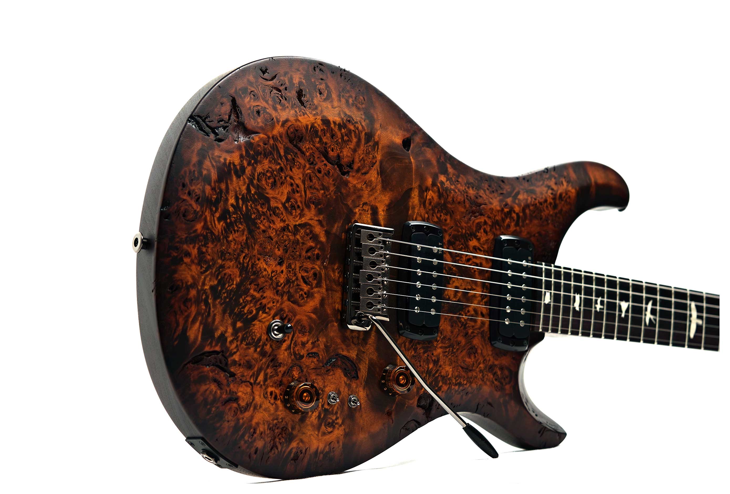 PRS Custom 24-08 Poplar Burl Black Gold Burst #S2088924