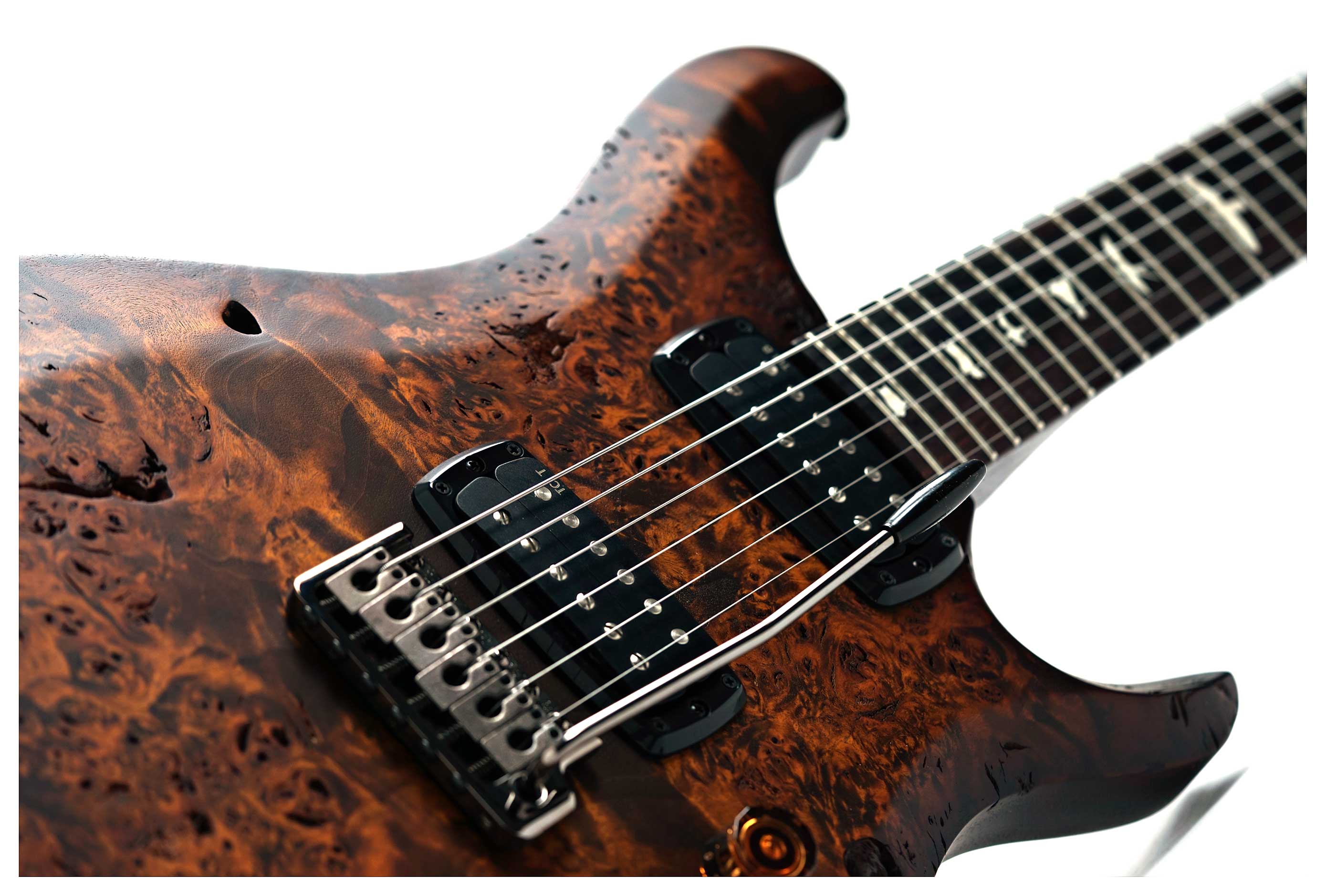 PRS Custom 24-08 Poplar Burl Black Gold Burst #S2088924