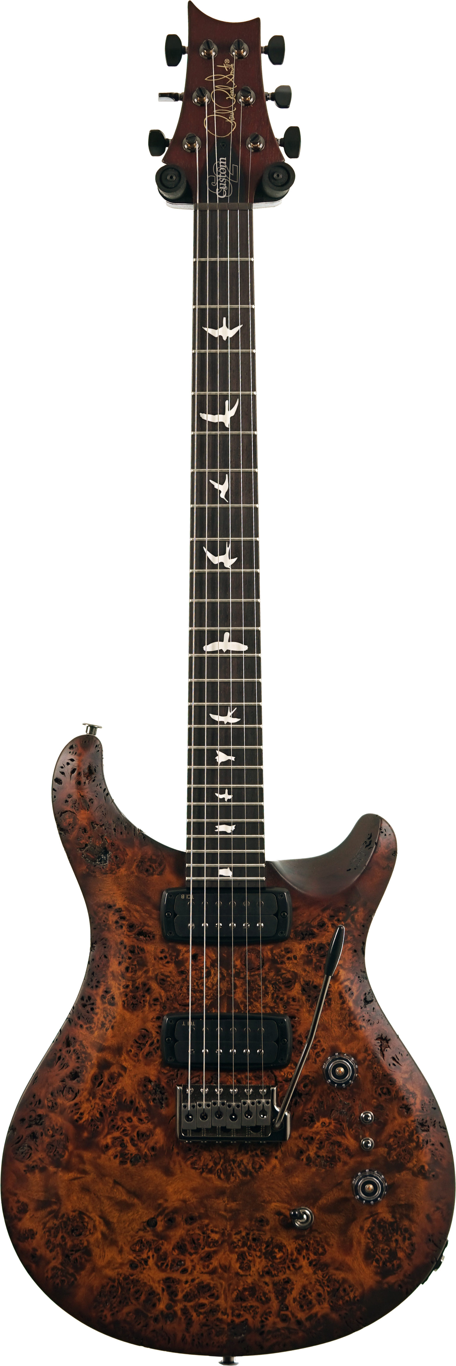 PRS Custom 24-08 Poplar Burl Black Gold Burst #S2089516