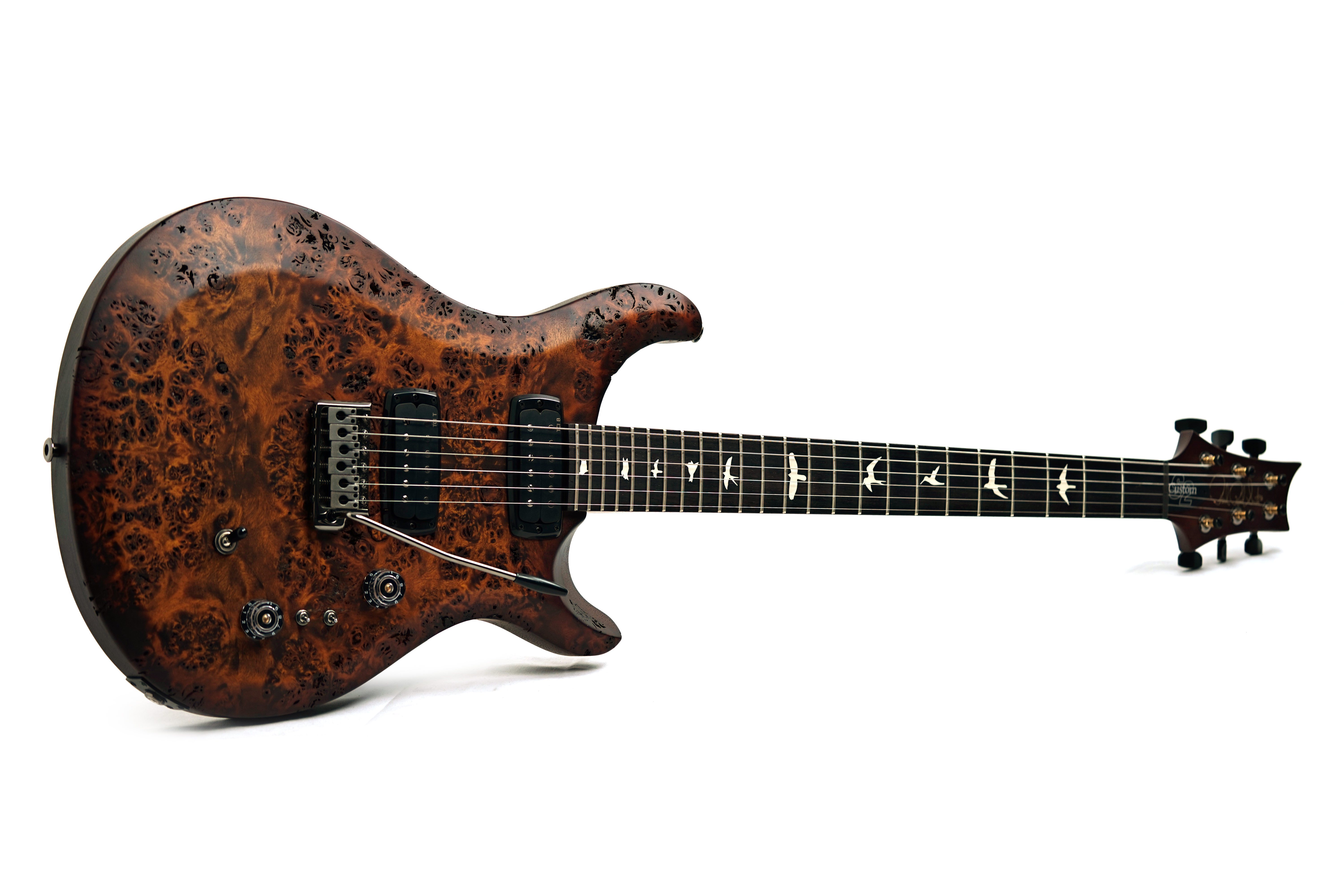 PRS Custom 24-08 Poplar Burl Black Gold Burst #S2089516