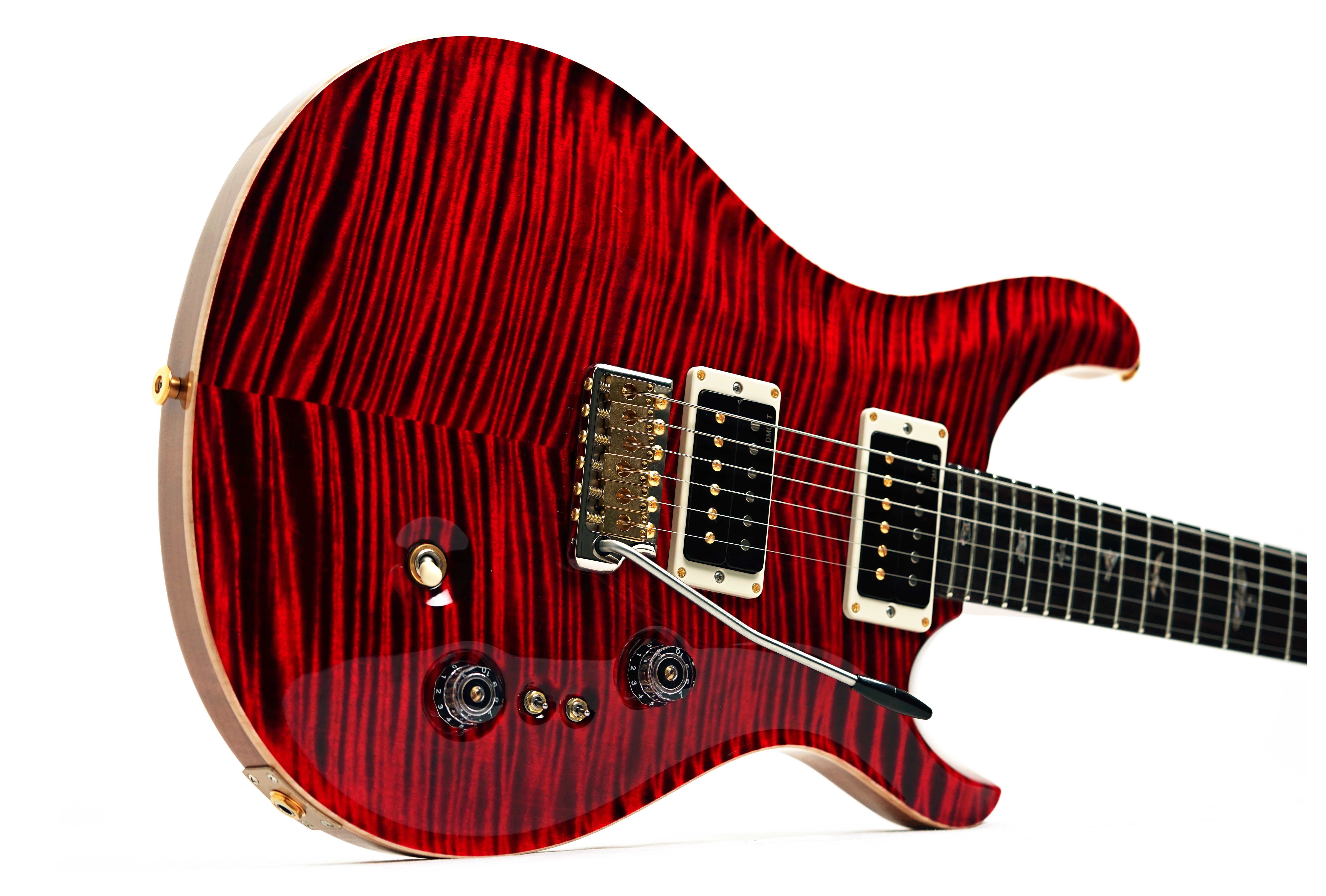 PRS Wood Library Custom 24-08 10 Top Red Tiger #0428123