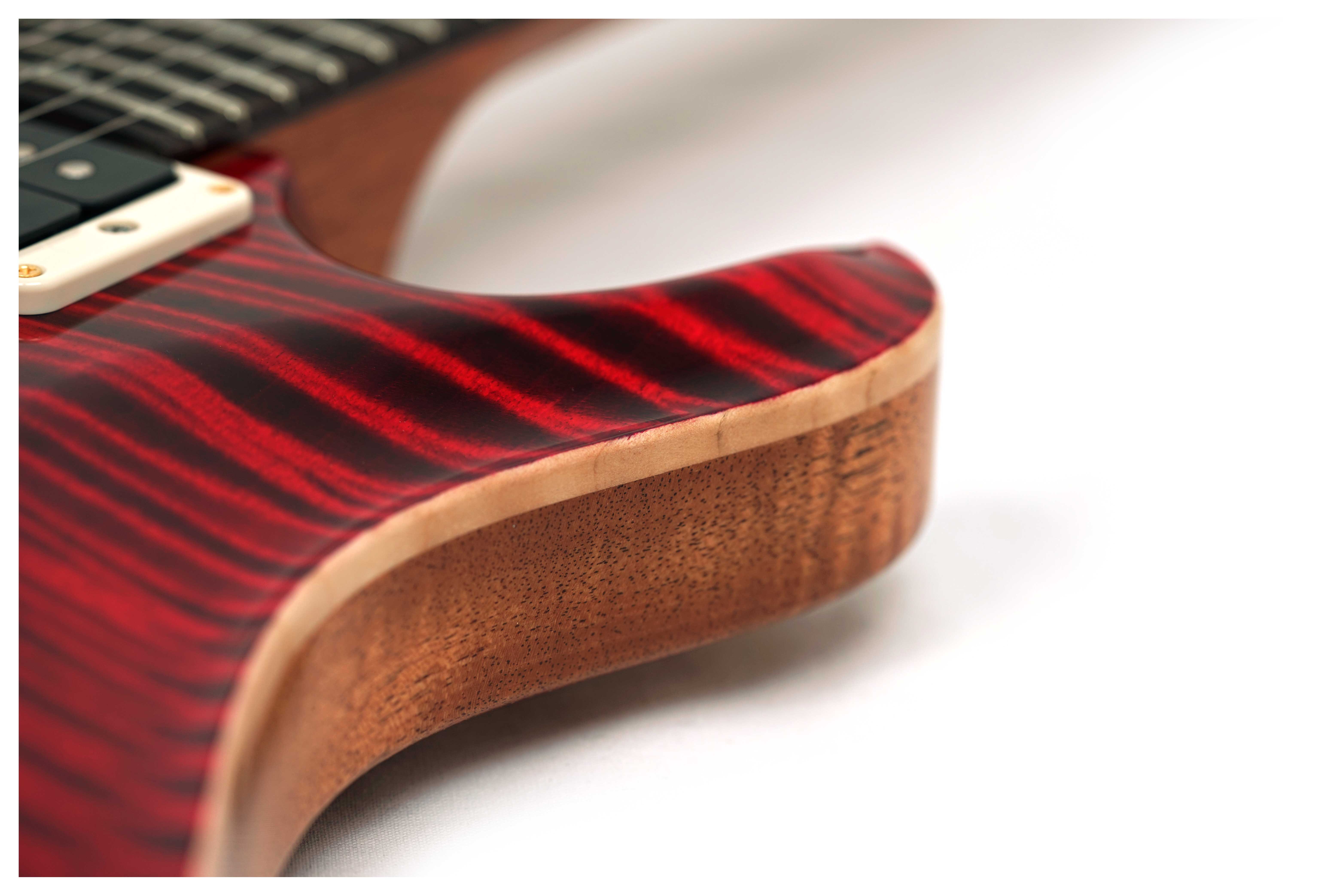 PRS Wood Library Custom 24-08 10 Top Red Tiger #0428123