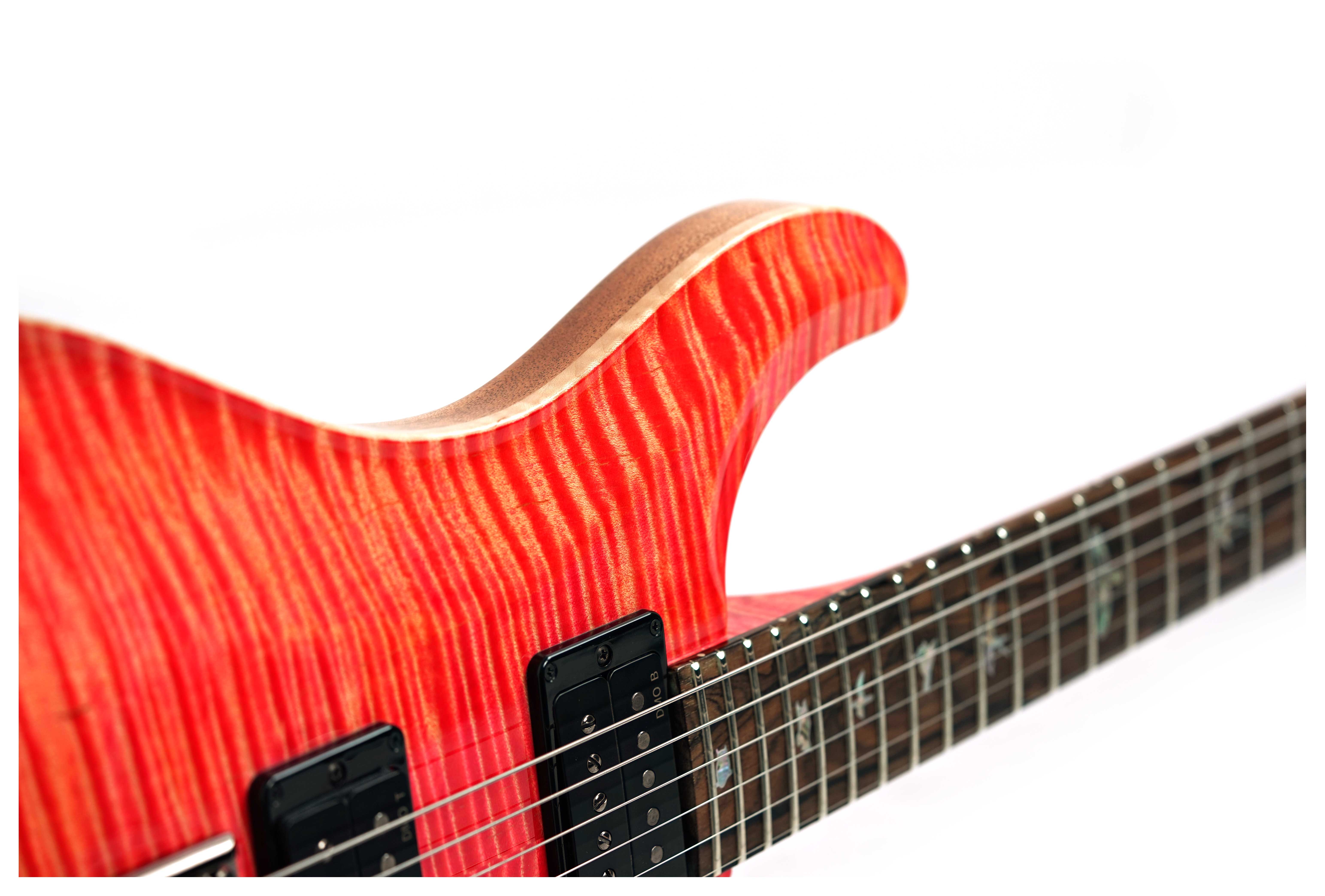 PRS Custom 24-08 10 Top Salmon with Flame Maple Neck and DMO Pickups #0425874