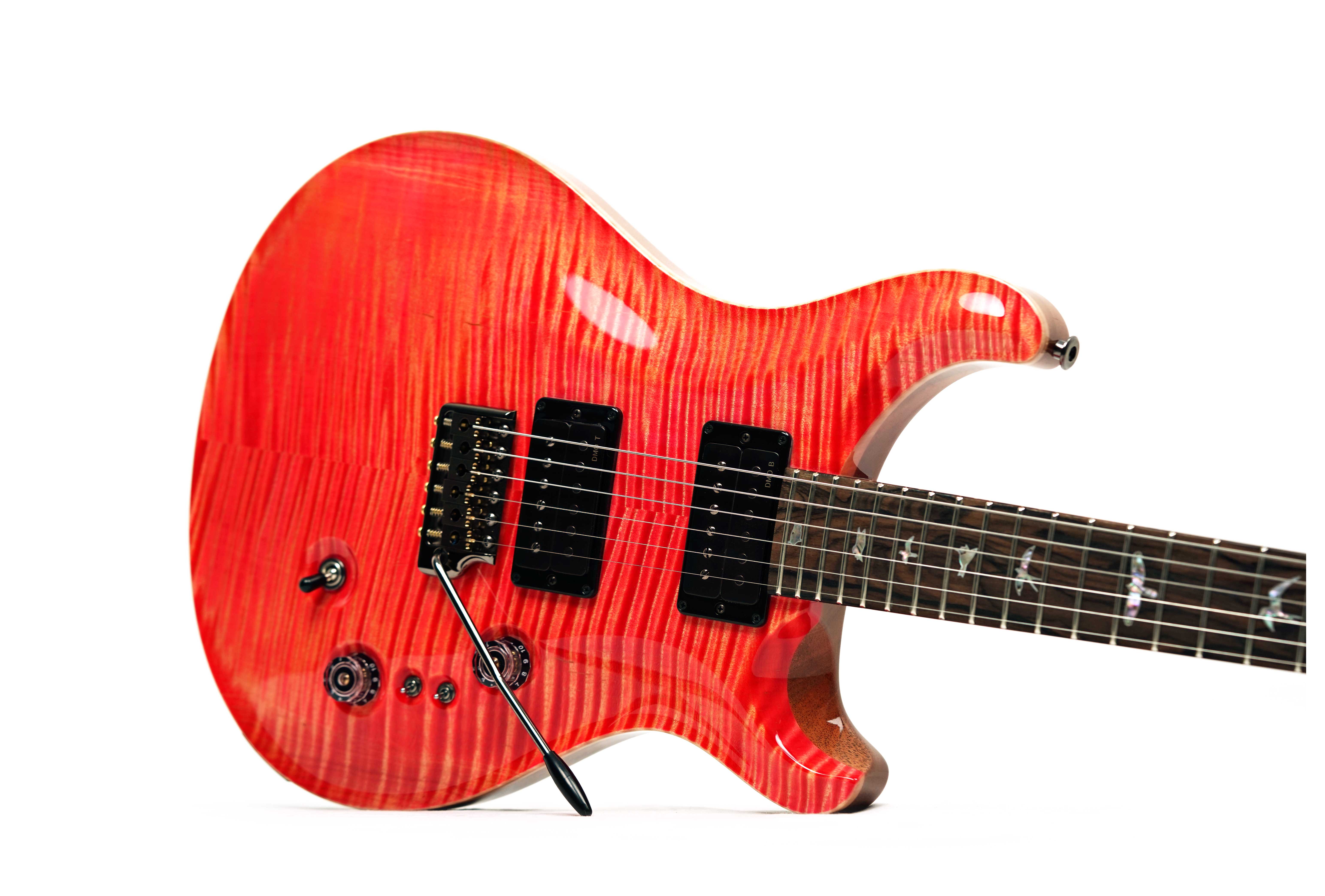 PRS Custom 24-08 10 Top Salmon with Flame Maple Neck and DMO Pickups #0425874
