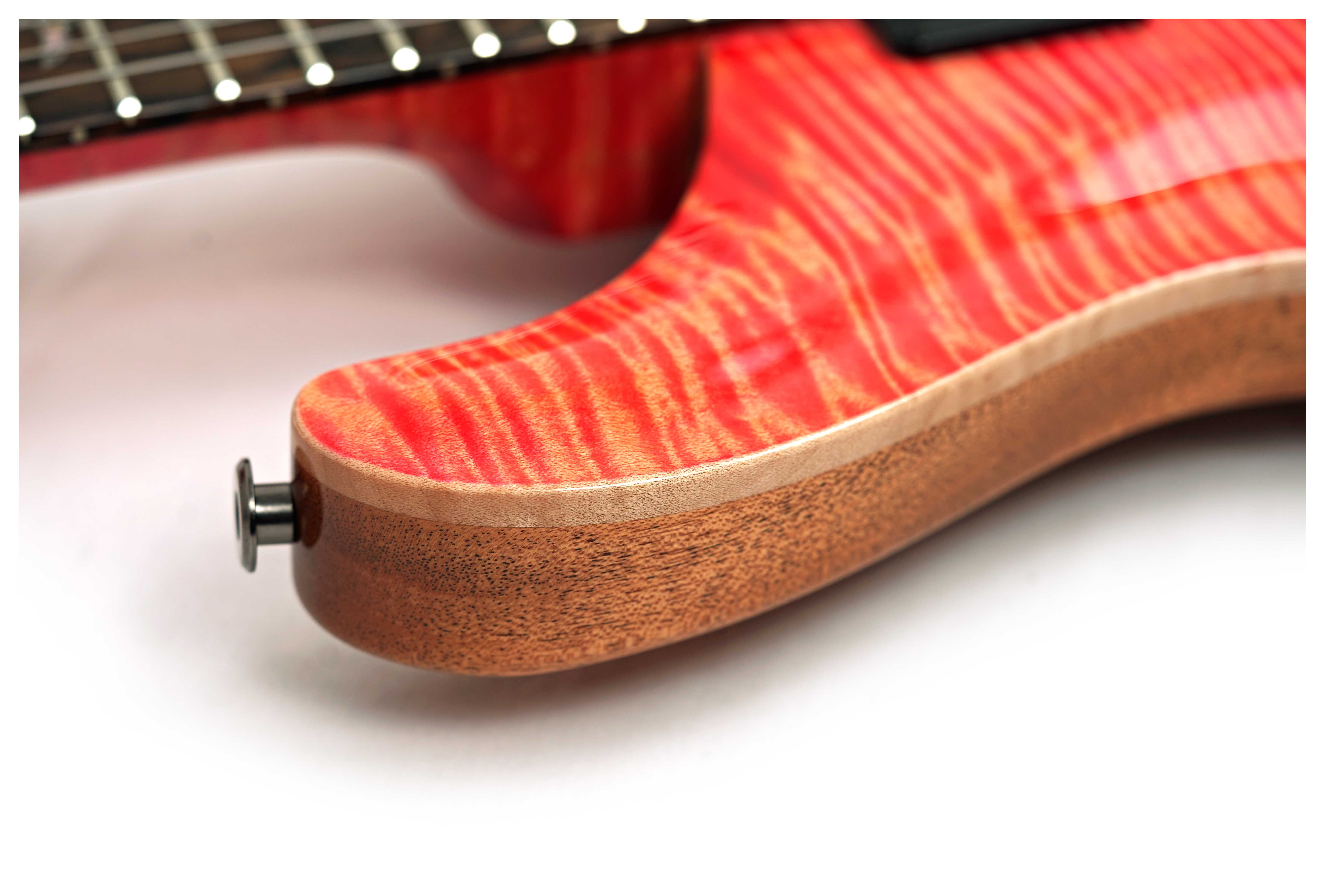 PRS Custom 24-08 10 Top Salmon with Flame Maple Neck and DMO Pickups #0425874