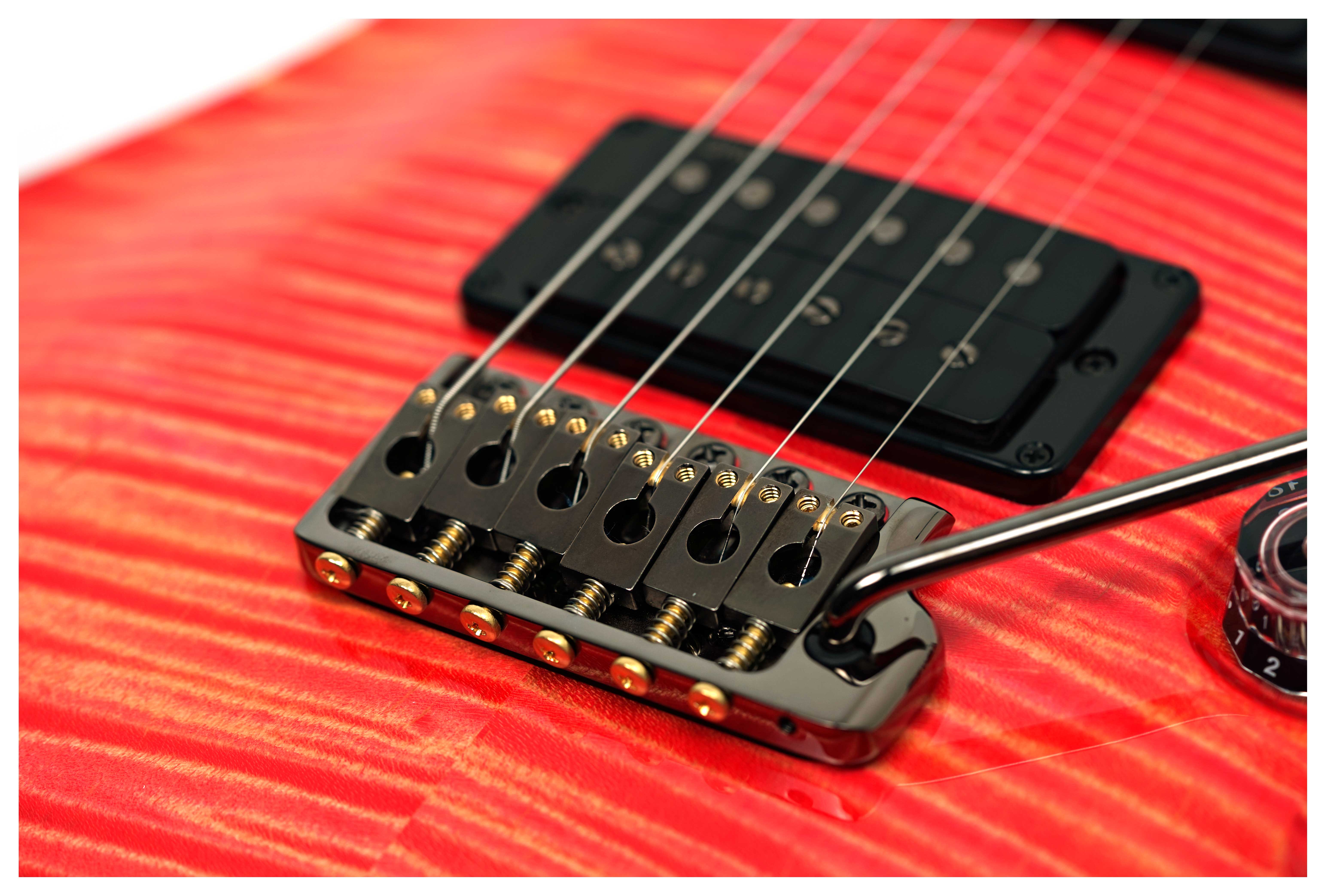 PRS Custom 24-08 10 Top Salmon with Flame Maple Neck and DMO Pickups #0425874