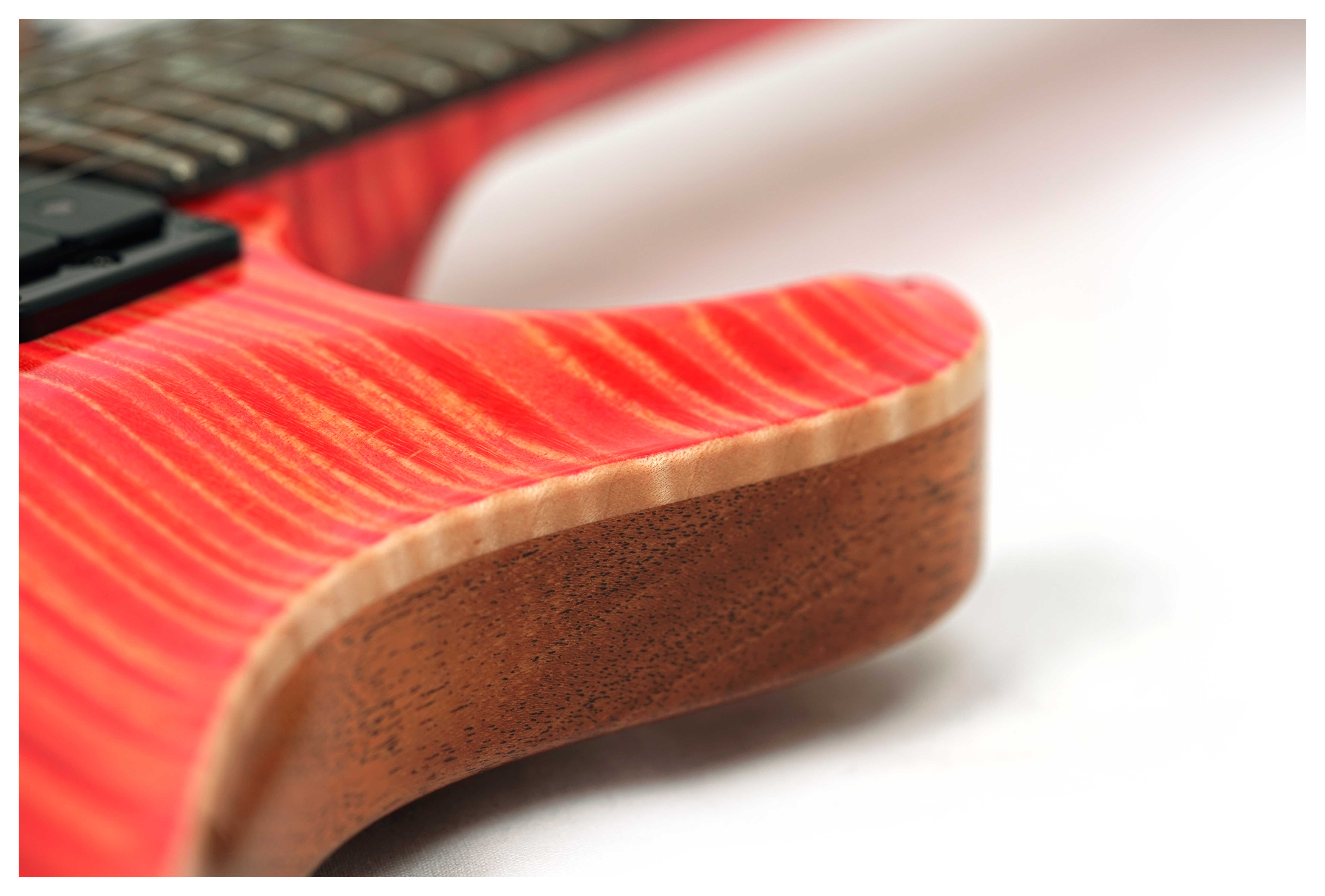PRS Custom 24-08 10 Top Salmon with Flame Maple Neck and DMO Pickups #0425874