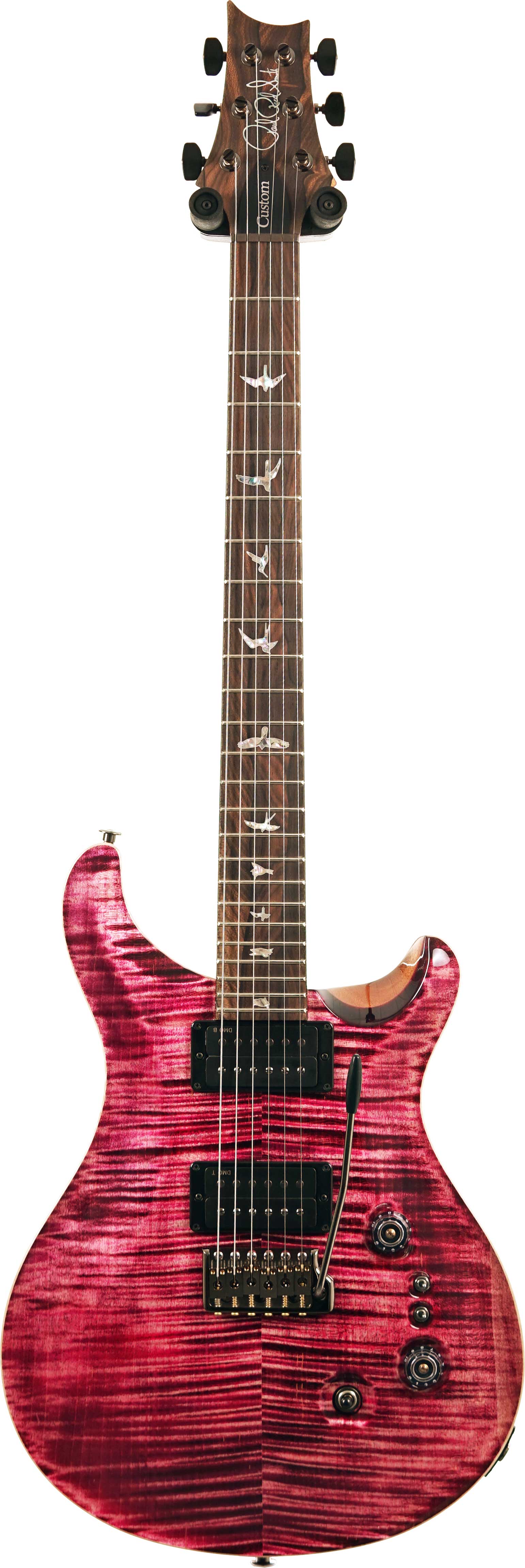 PRS Custom 24-08 10 Top Pomegranate with Flame Maple Neck and DMO Pickups #0426706