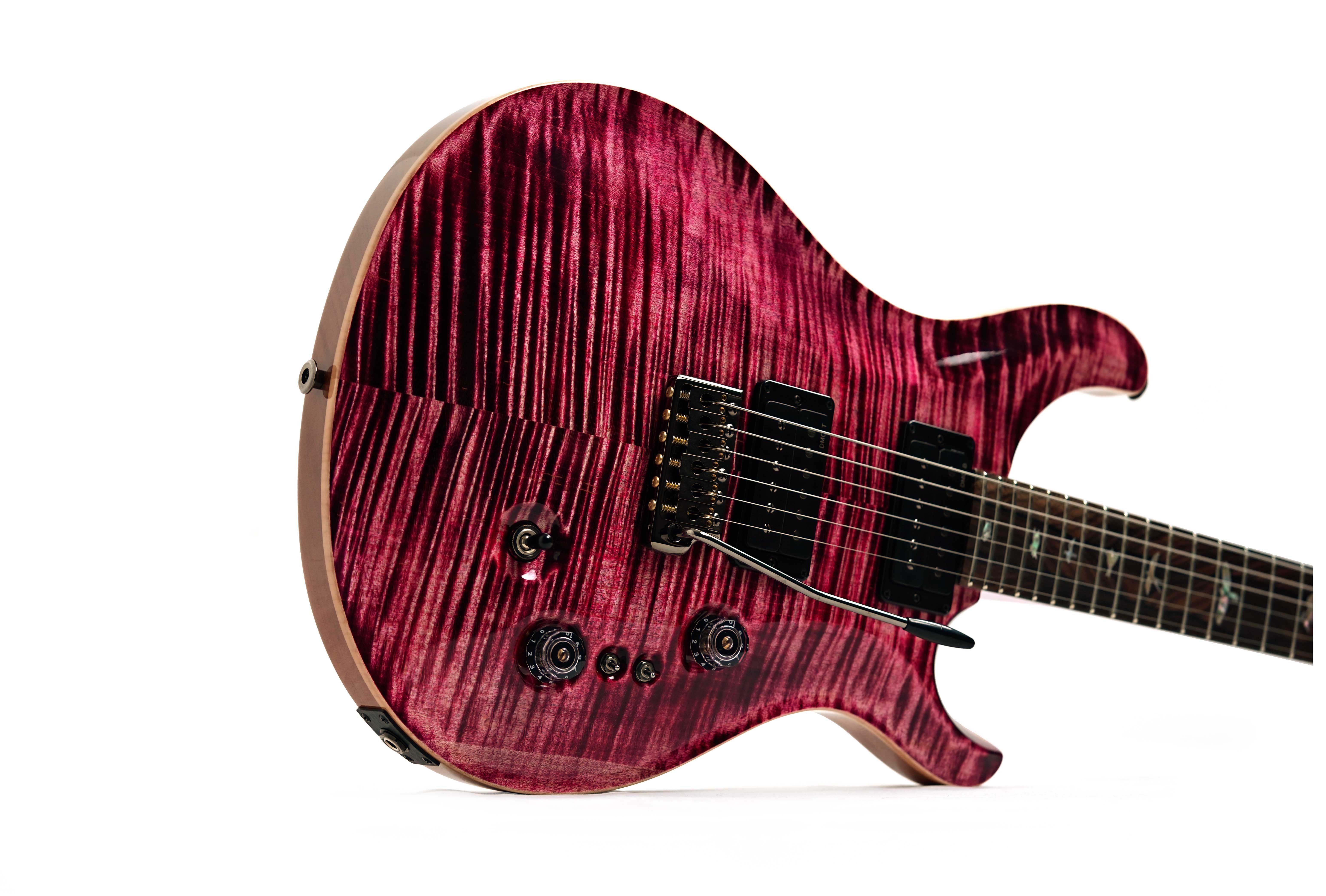 PRS Custom 24-08 10 Top Pomegranate with Flame Maple Neck and DMO Pickups #0426706