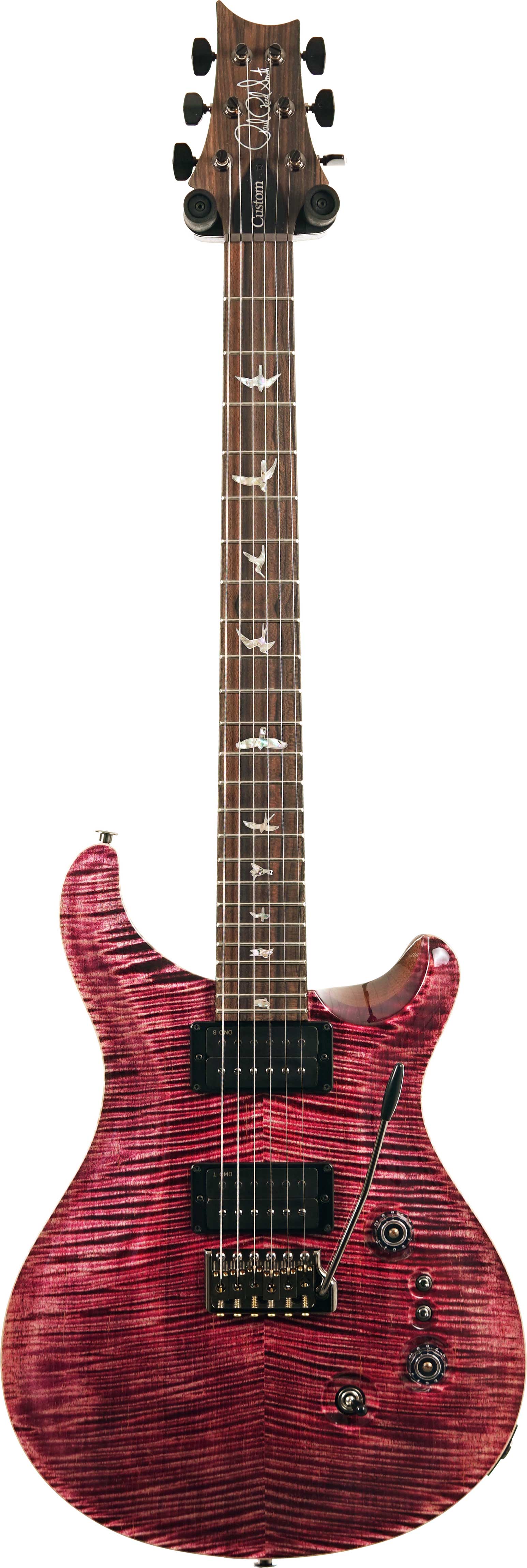 PRS Custom 24-08 10 Top Pomegranate with Flame Maple Neck and DMO Pickups #0425929