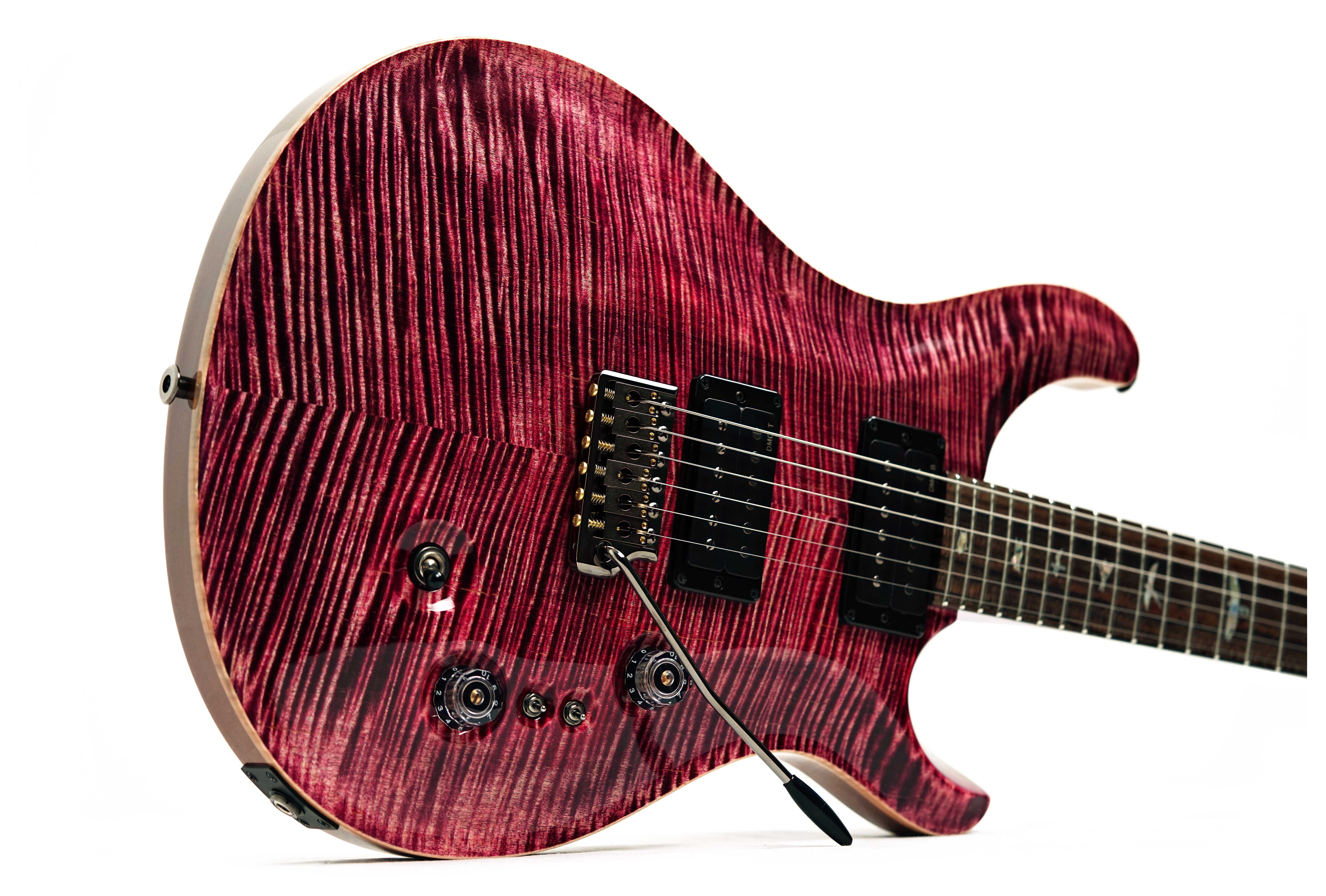 PRS Custom 24-08 10 Top Pomegranate with Flame Maple Neck and DMO Pickups #0425929