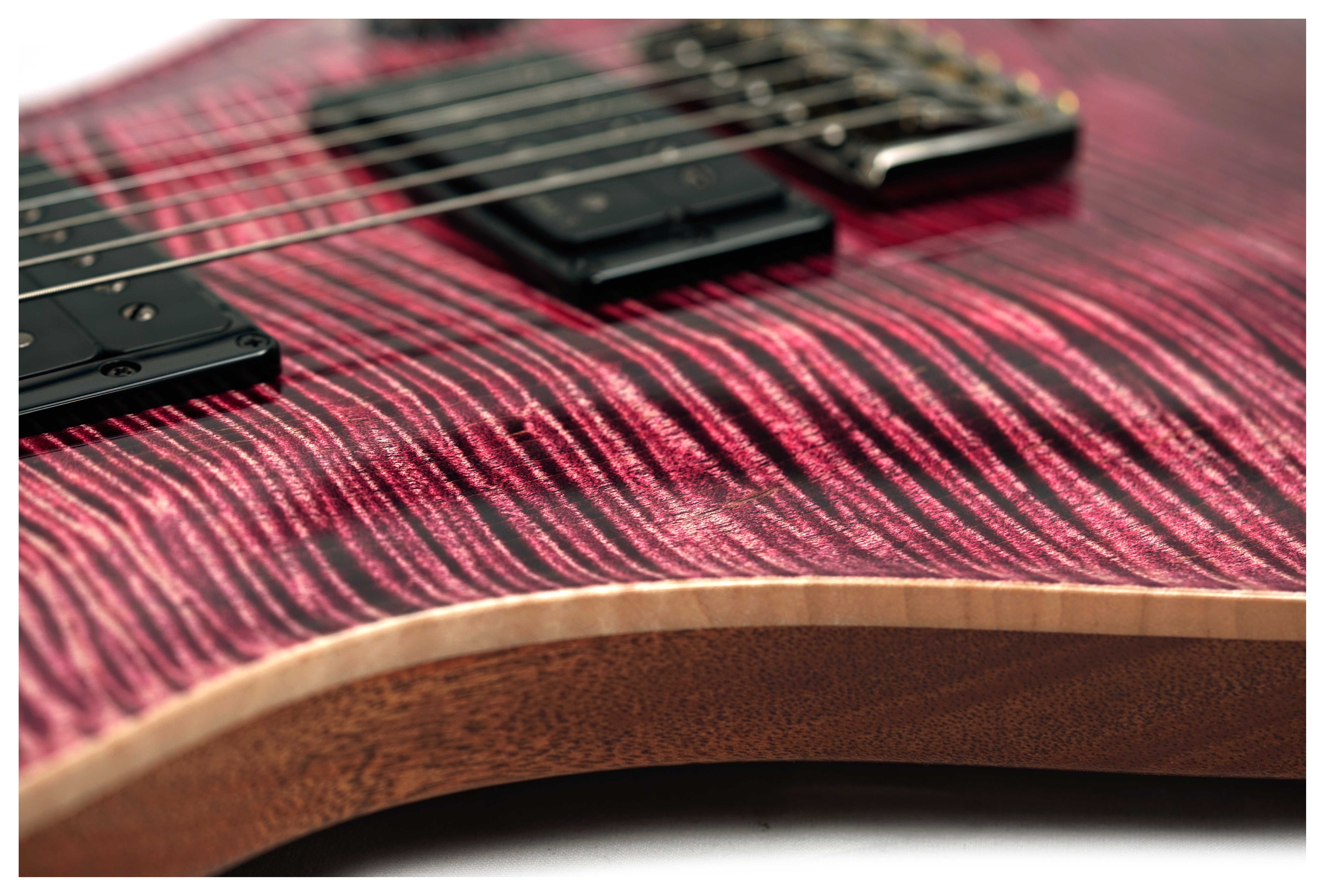 PRS Custom 24-08 10 Top Pomegranate with Flame Maple Neck and DMO Pickups #0425929