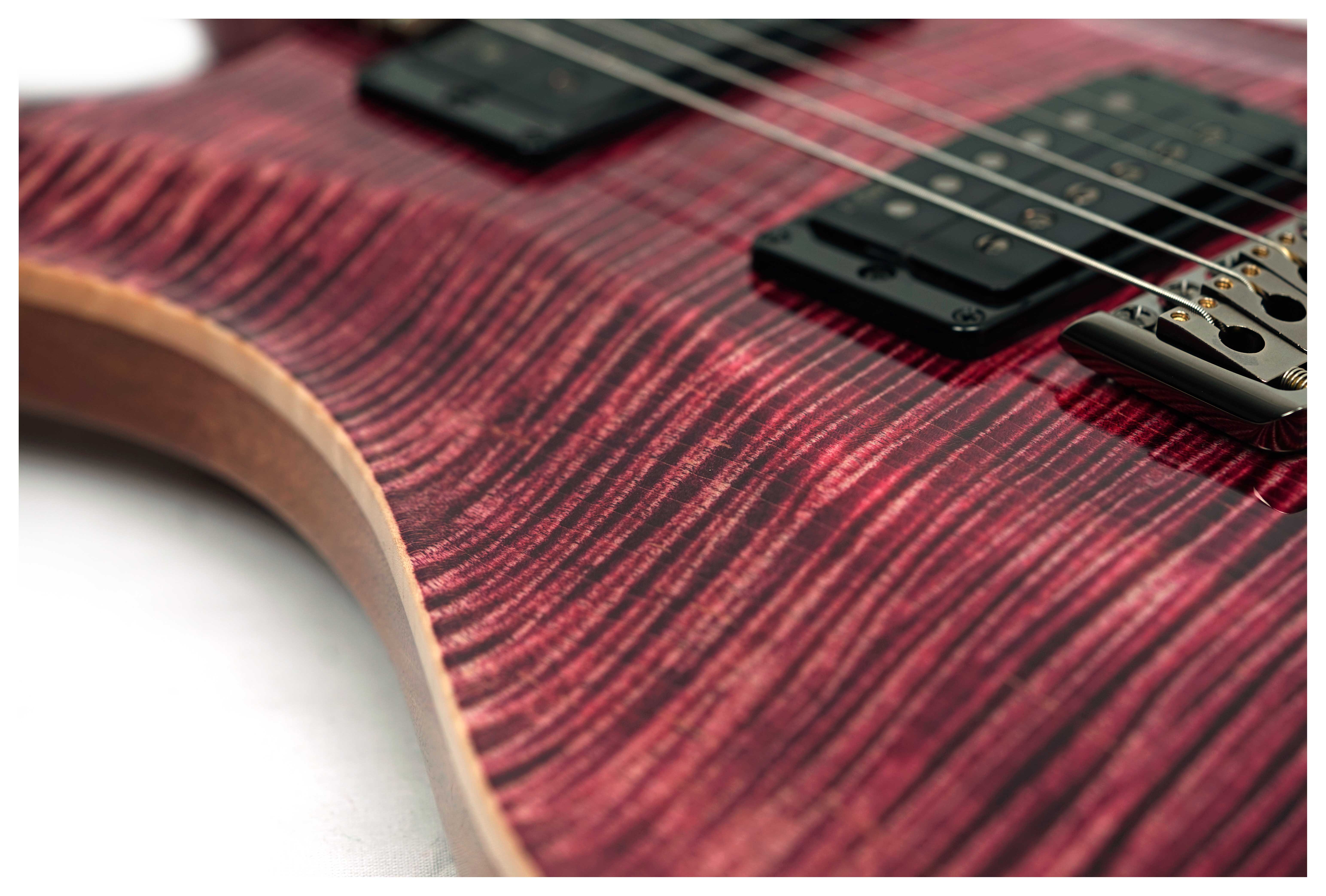 PRS Custom 24-08 10 Top Pomegranate with Flame Maple Neck and DMO Pickups #0425929