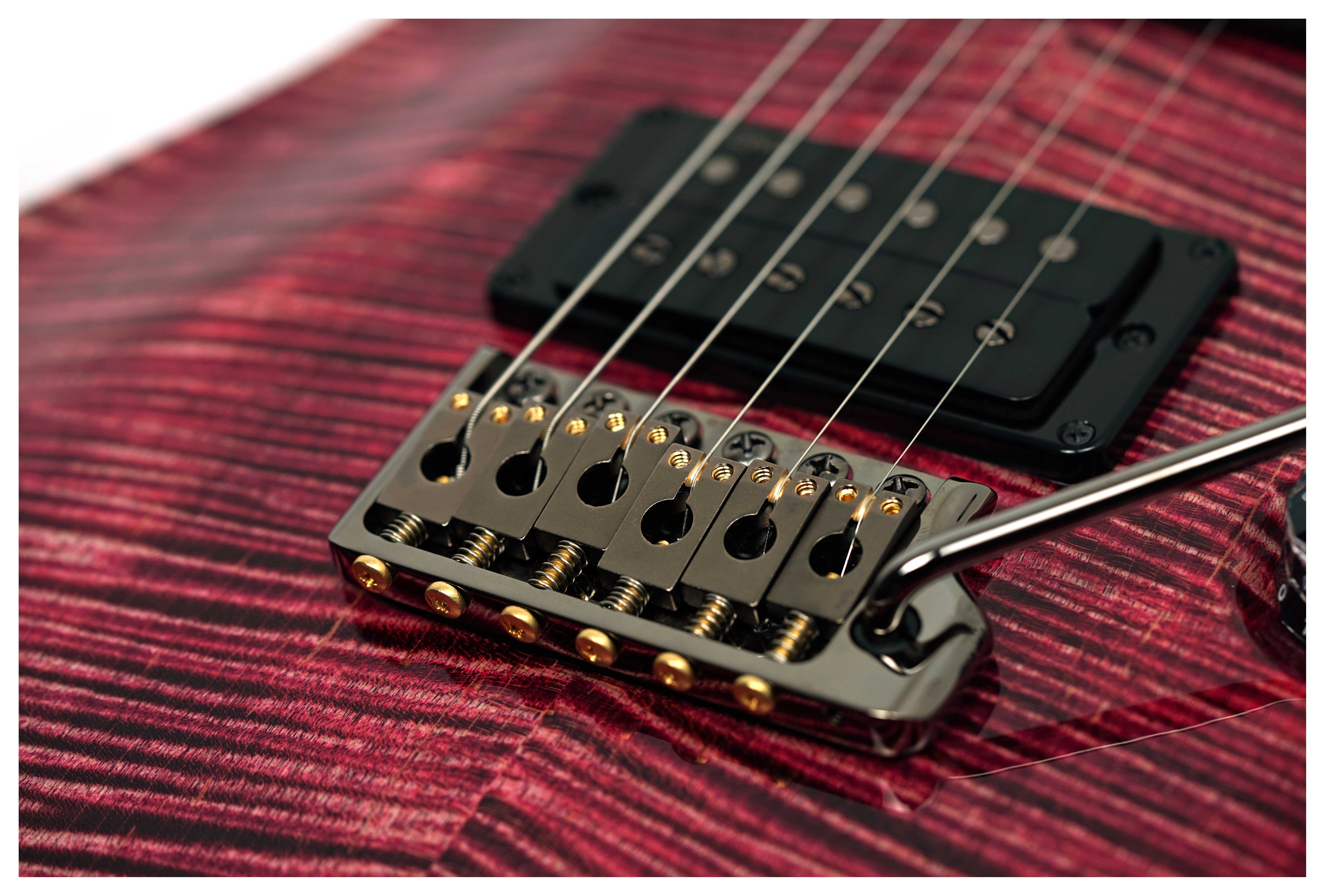 PRS Custom 24-08 10 Top Pomegranate with Flame Maple Neck and DMO Pickups #0425929