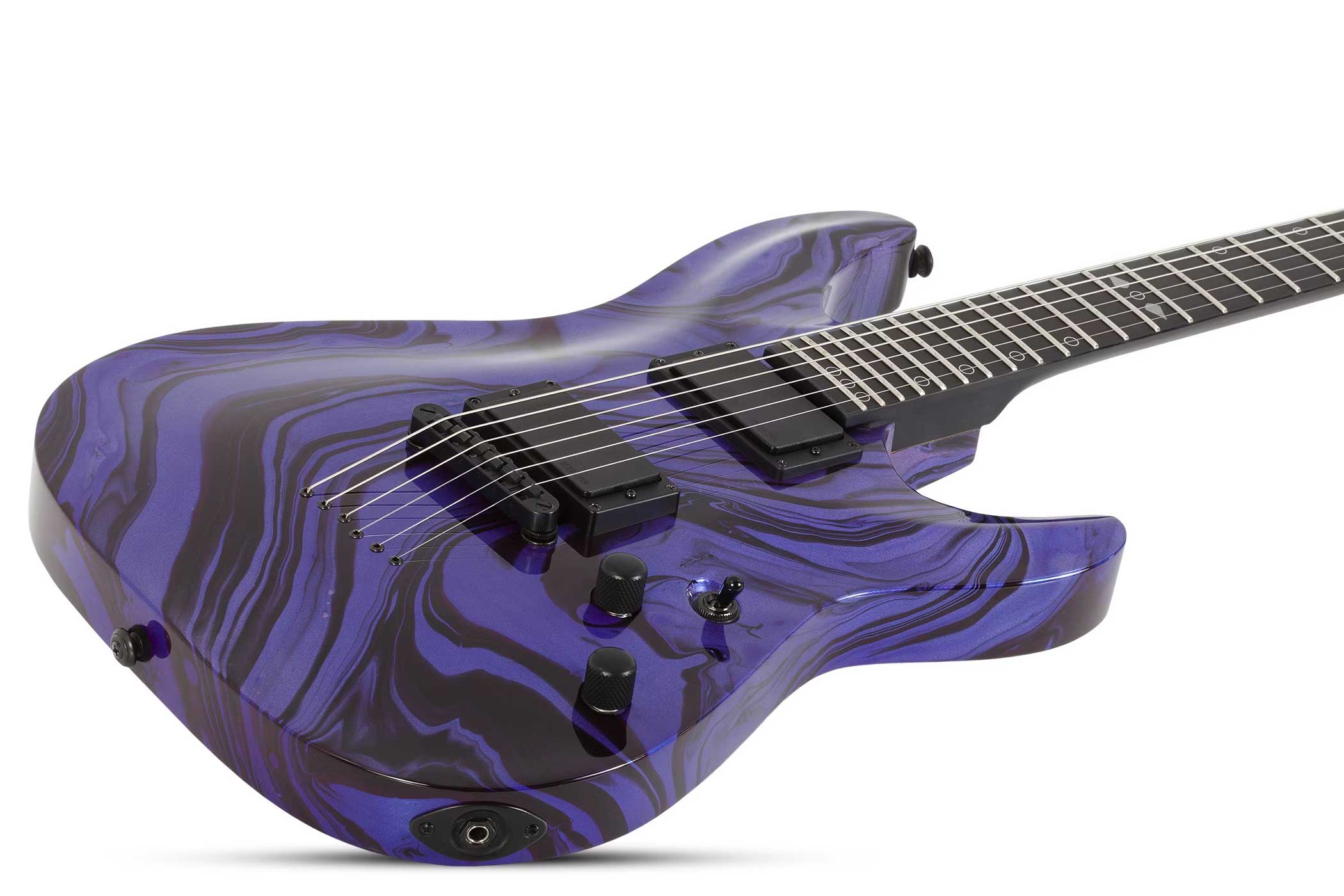 Schecter C-1 Hydro Dip Purple Obsidian