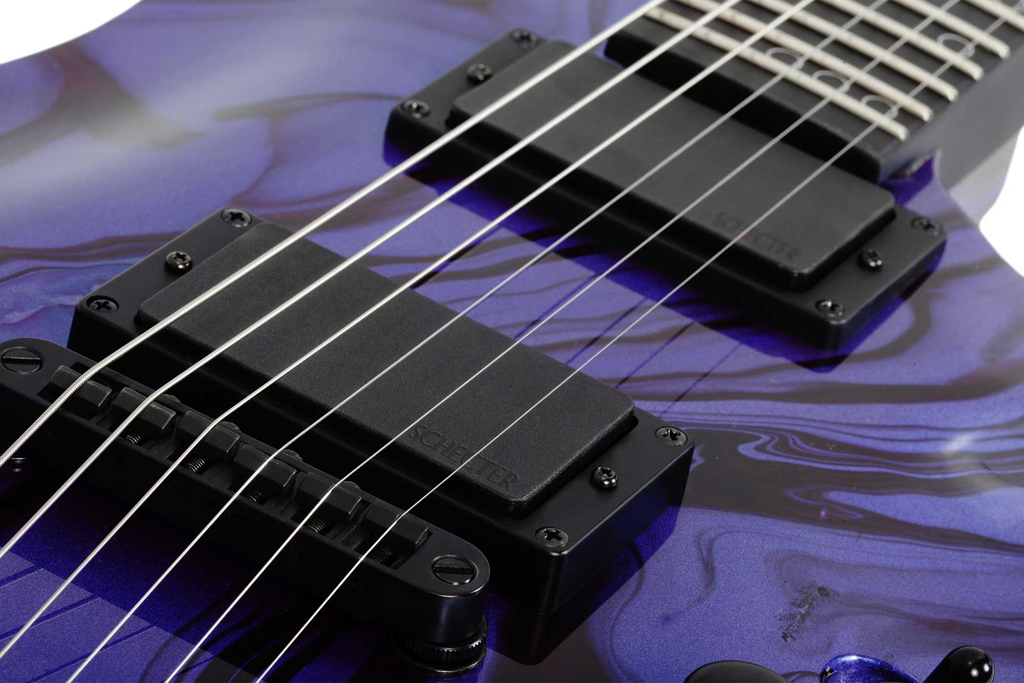 Schecter C-1 Hydro Dip Purple Obsidian