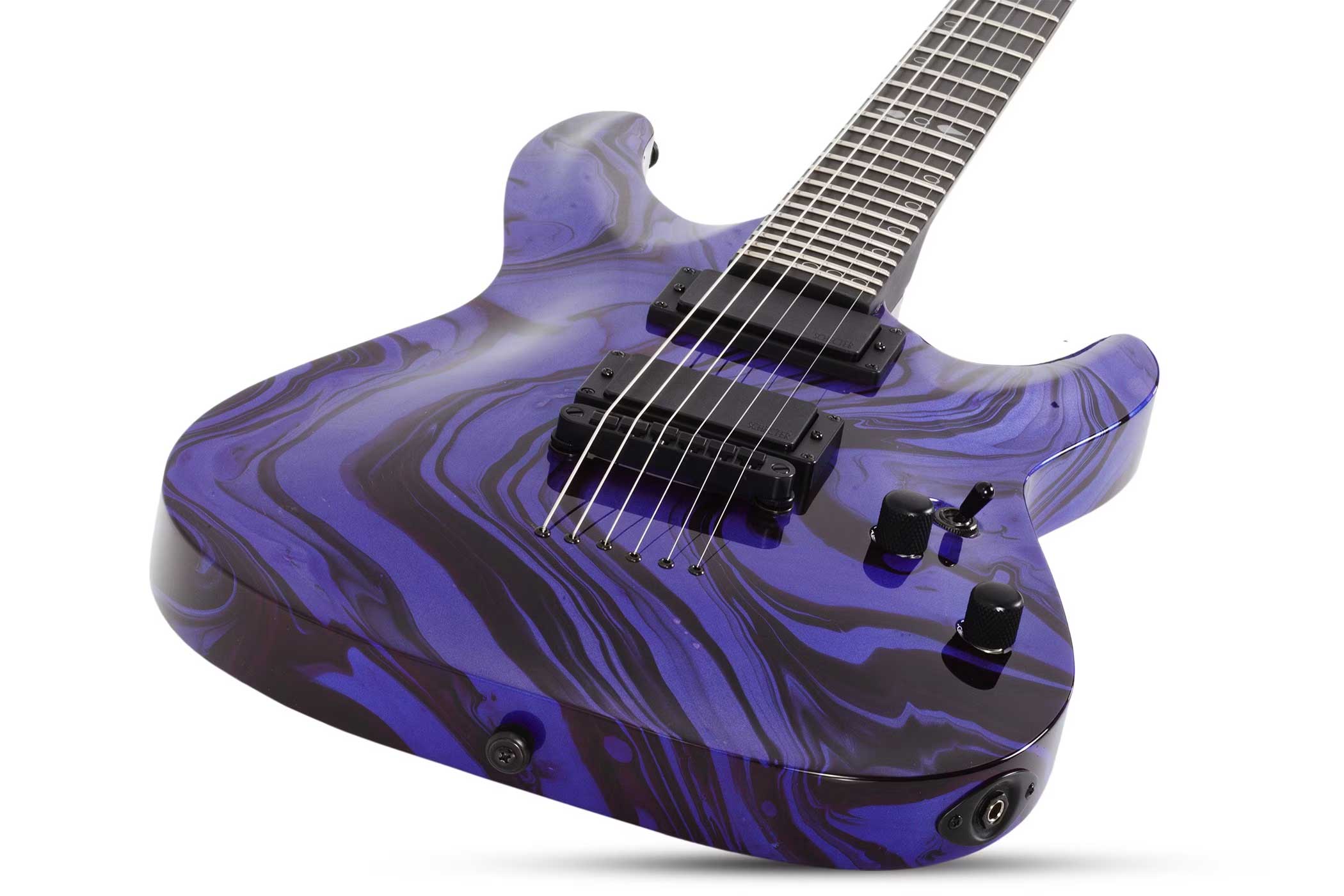 Schecter C-1 Hydro Dip Purple Obsidian