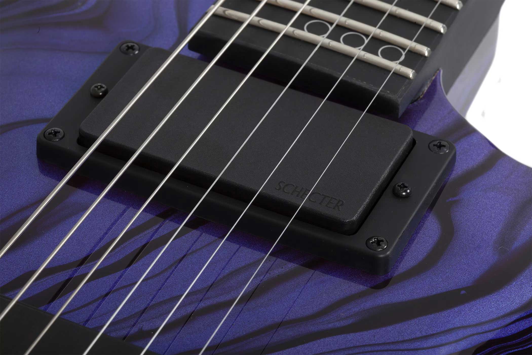 Schecter C-1 Hydro Dip Purple Obsidian