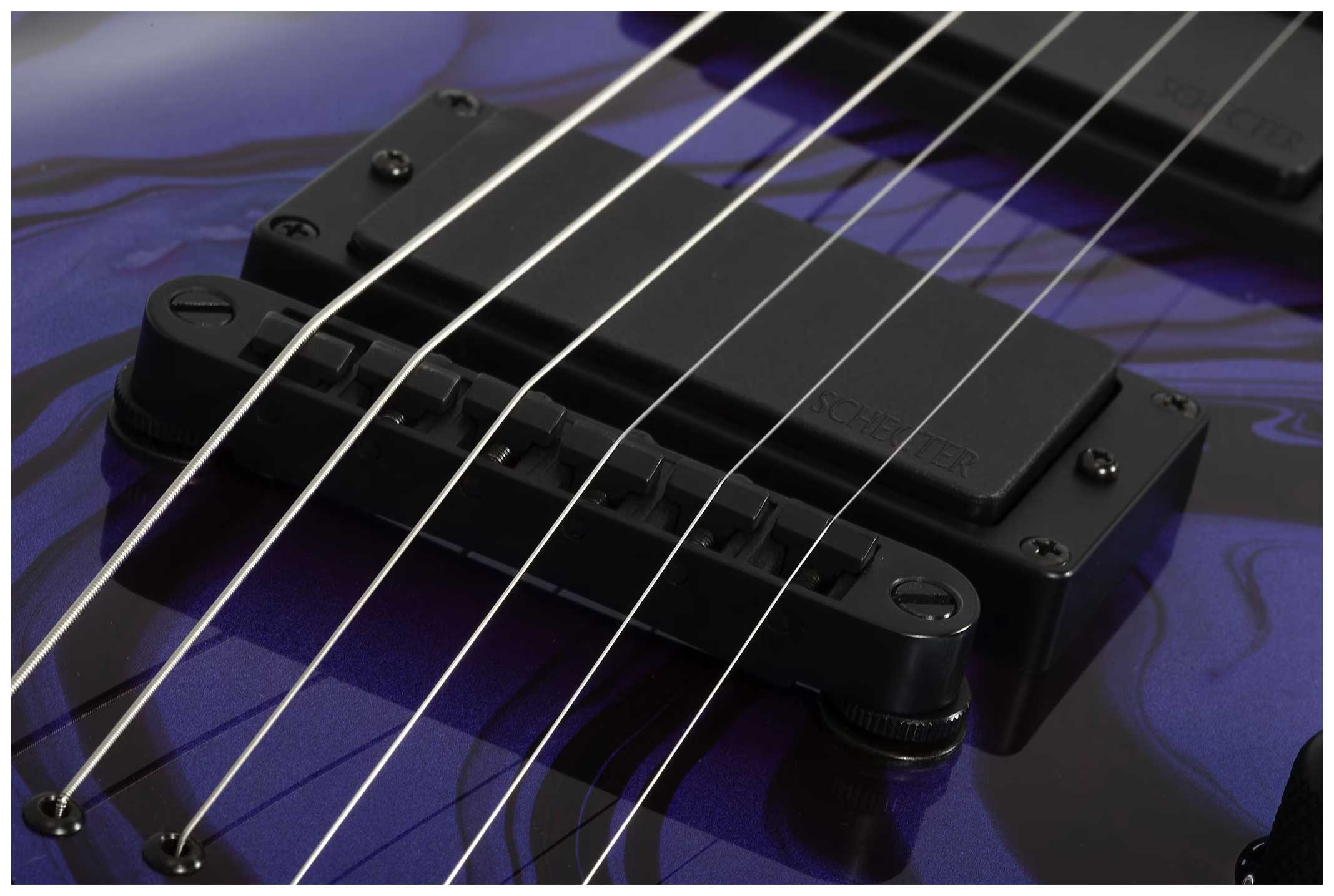 Schecter C-1 Hydro Dip Purple Obsidian