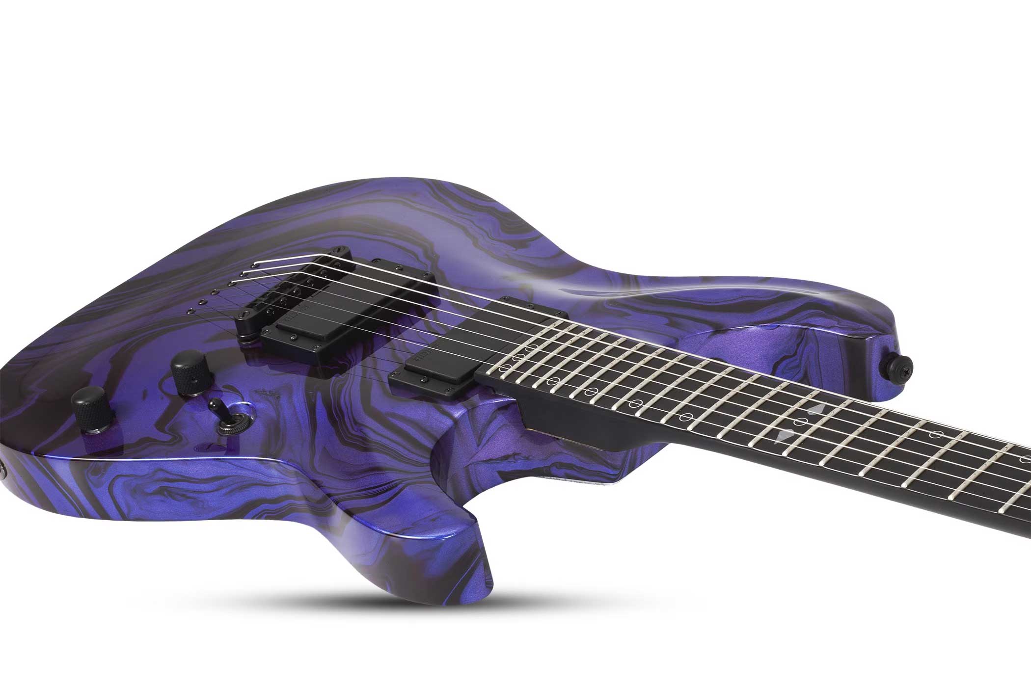 Schecter C-1 Hydro Dip Purple Obsidian
