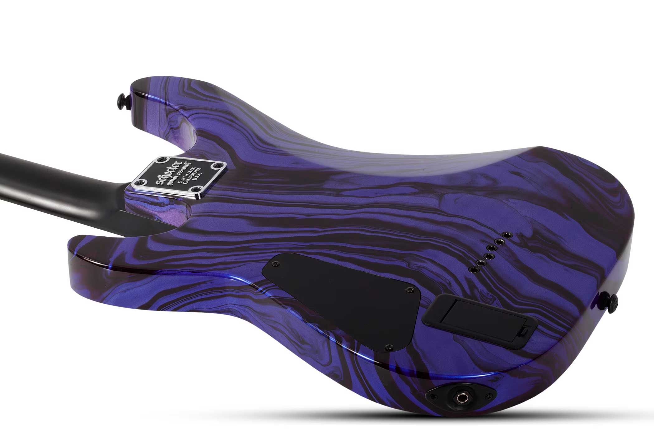 Schecter C-1 Hydro Dip Purple Obsidian