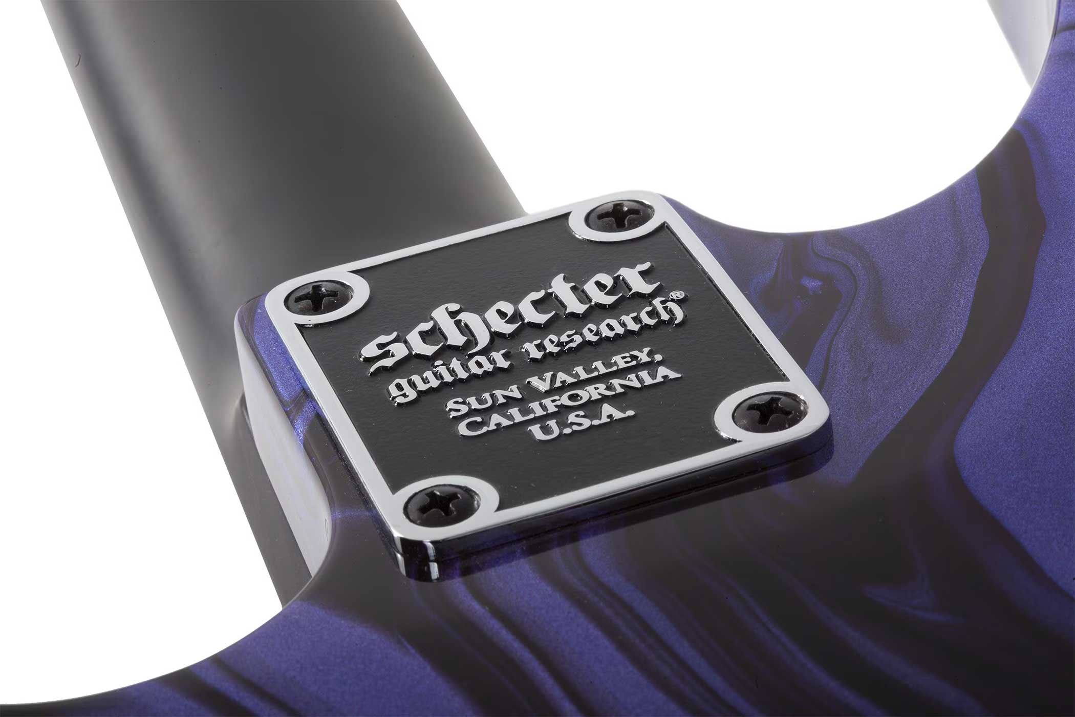 Schecter C-1 Hydro Dip Purple Obsidian