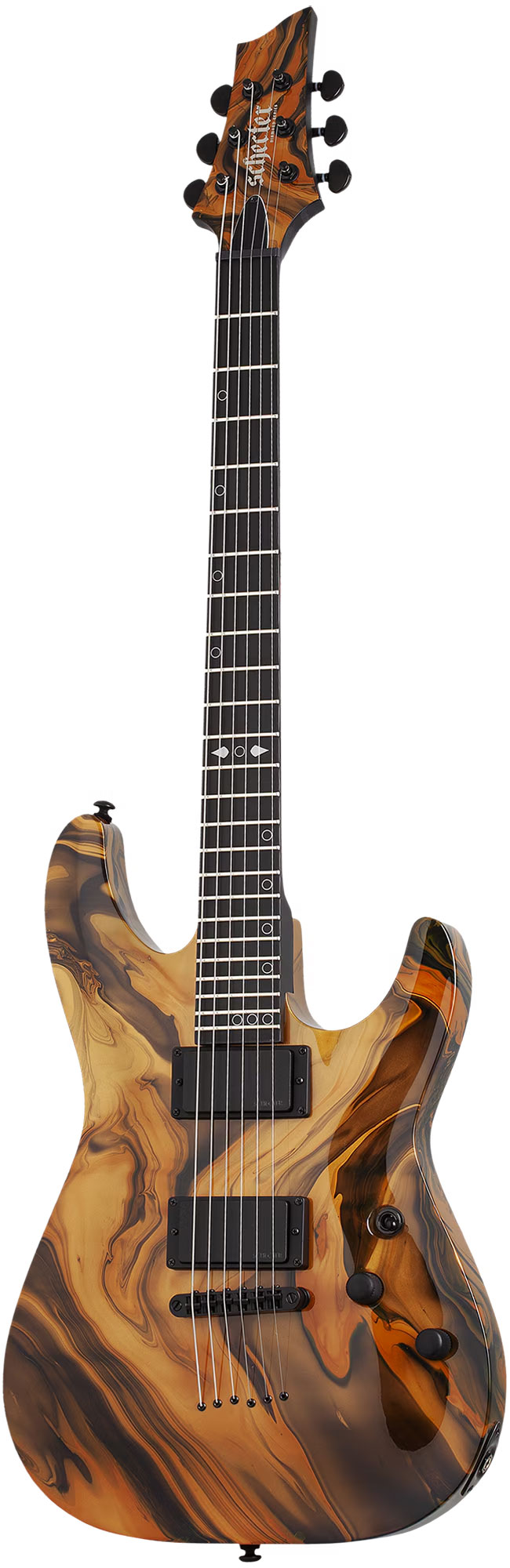 Schecter C-1 Hydro Dip Golden Eclipse