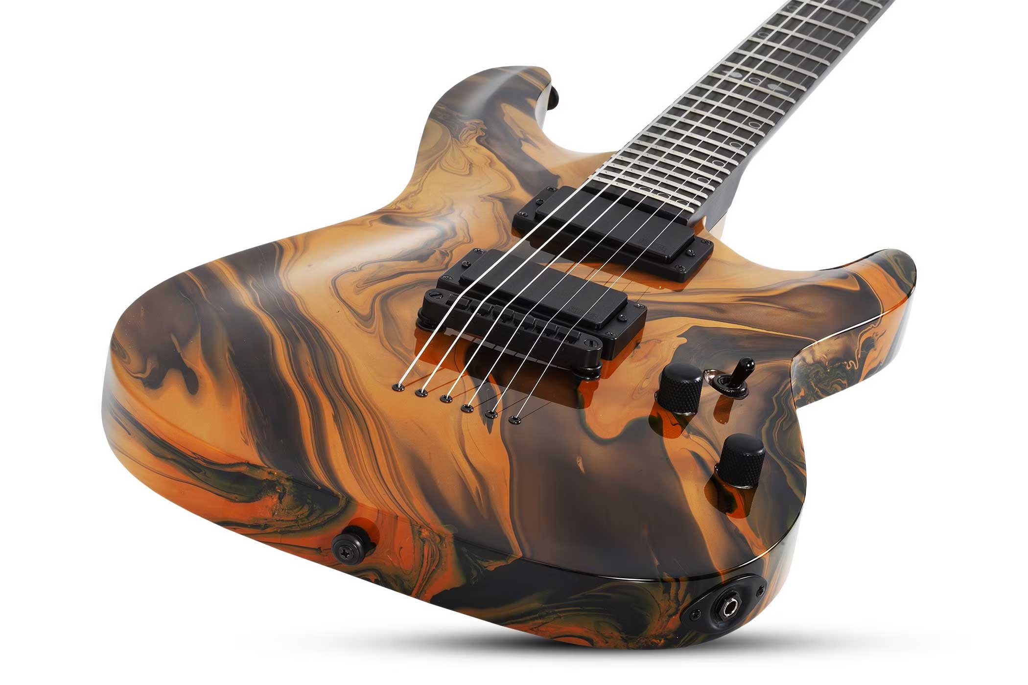 Schecter C-1 Hydro Dip Golden Eclipse