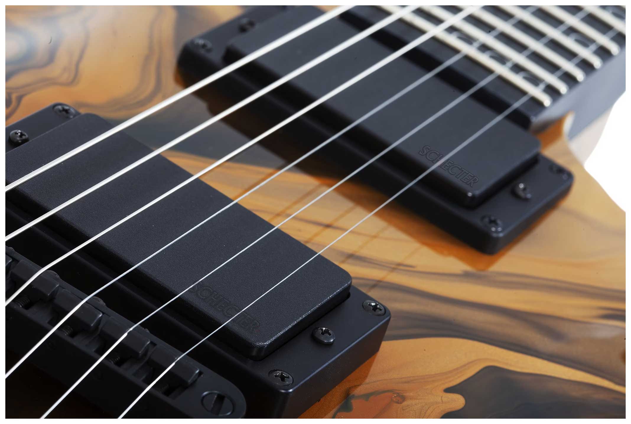Schecter C-1 Hydro Dip Golden Eclipse