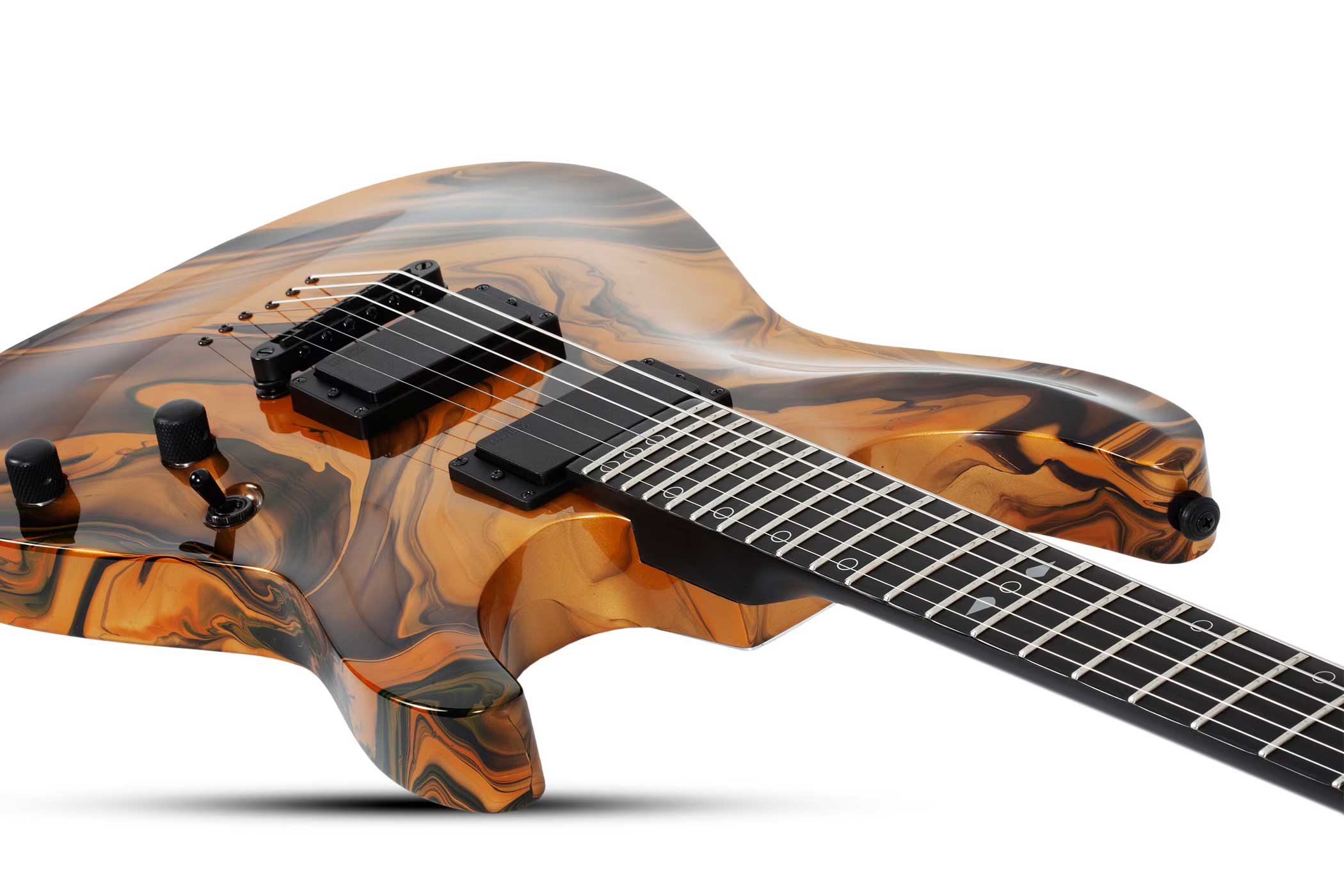Schecter C-1 Hydro Dip Golden Eclipse