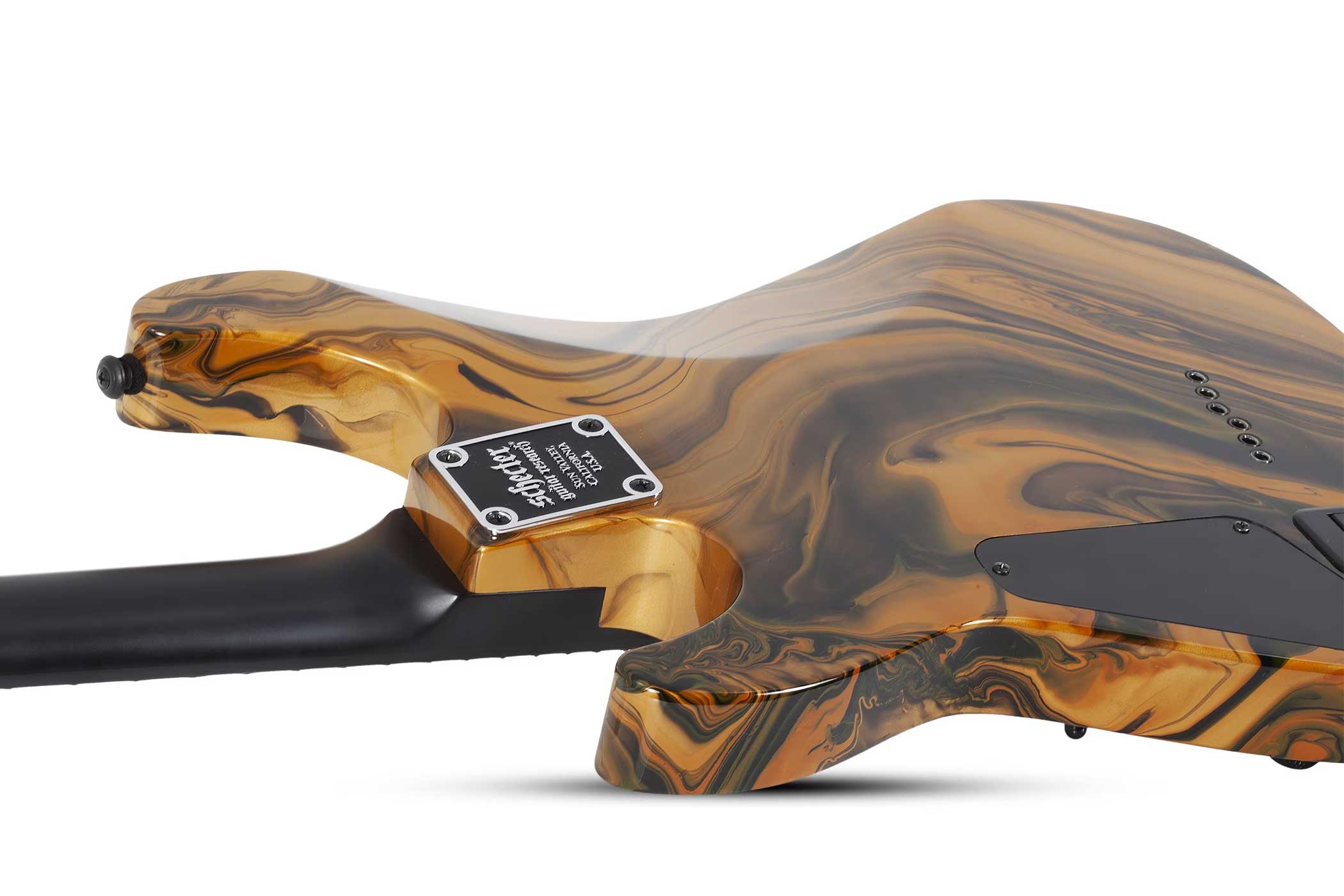 Schecter C-1 Hydro Dip Golden Eclipse