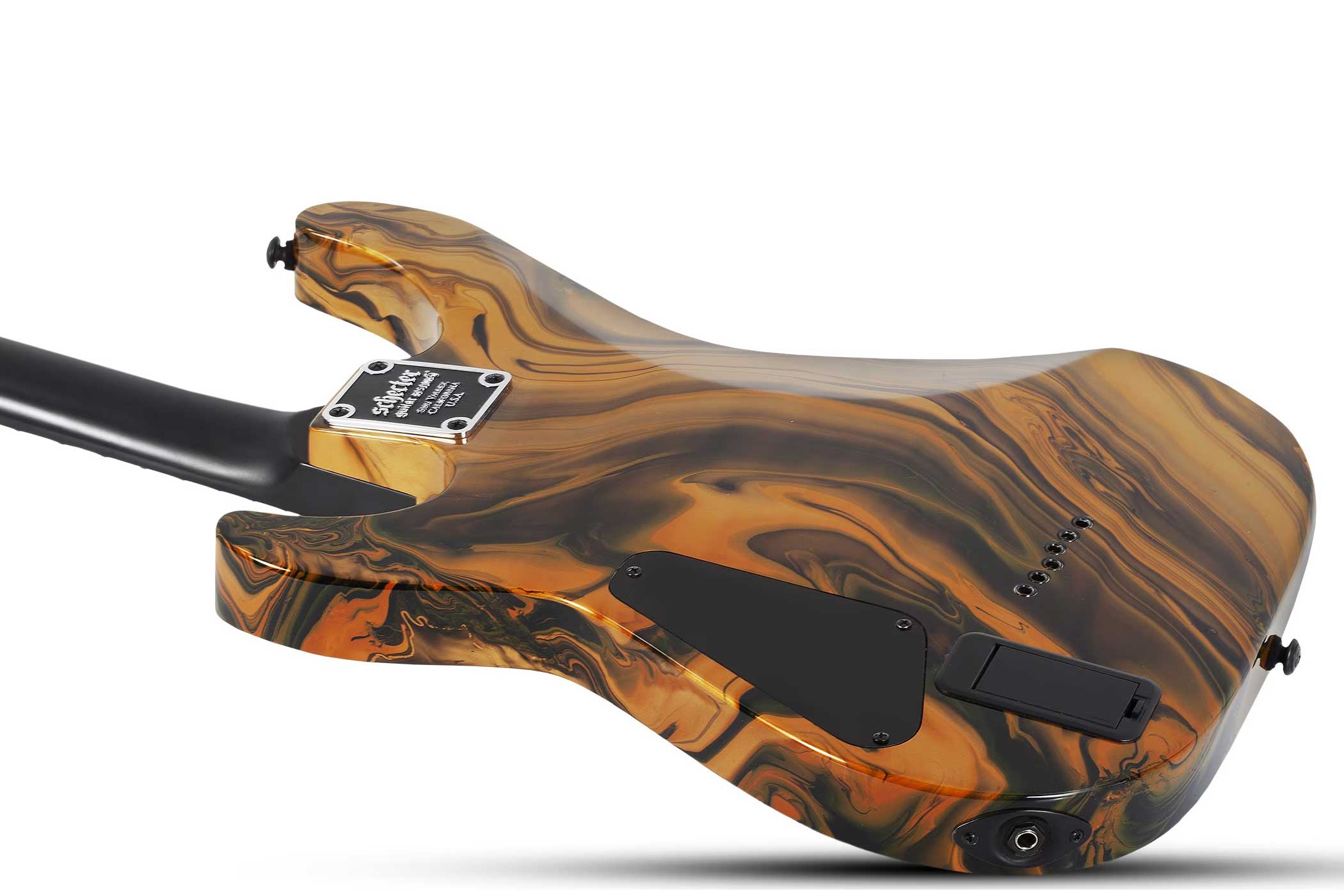 Schecter C-1 Hydro Dip Golden Eclipse