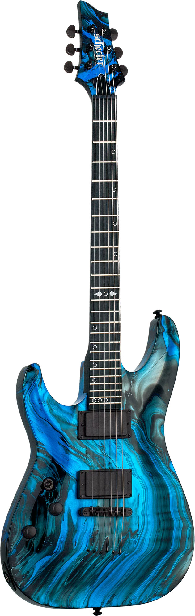 Schecter C-1 Hydro Dip Midnight Tide Left Handed