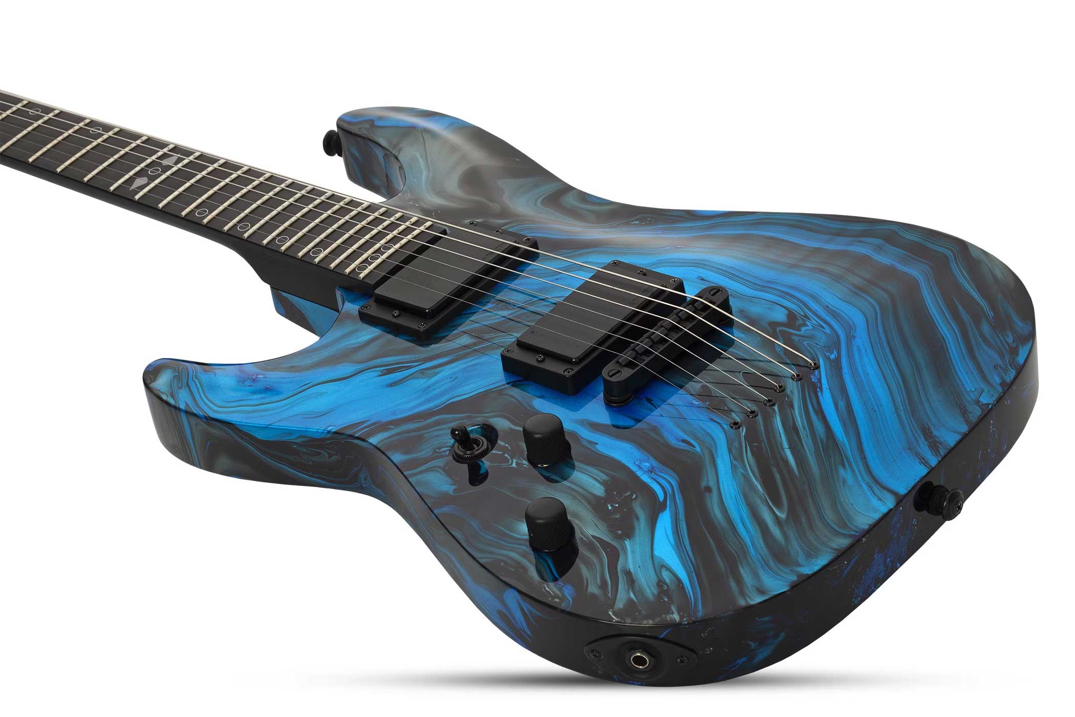 Schecter C-1 Hydro Dip Midnight Tide Left Handed