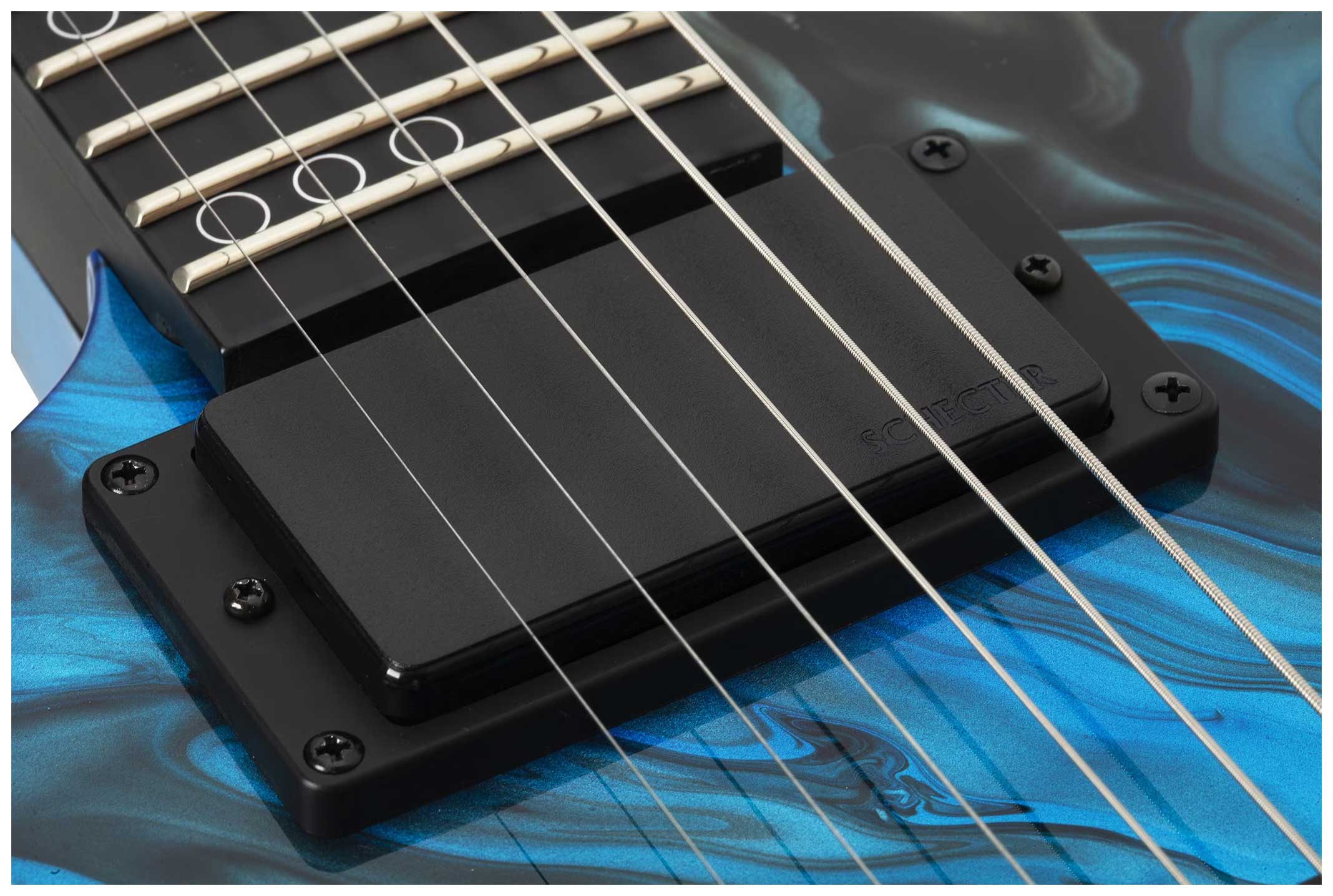 Schecter C-1 Hydro Dip Midnight Tide Left Handed