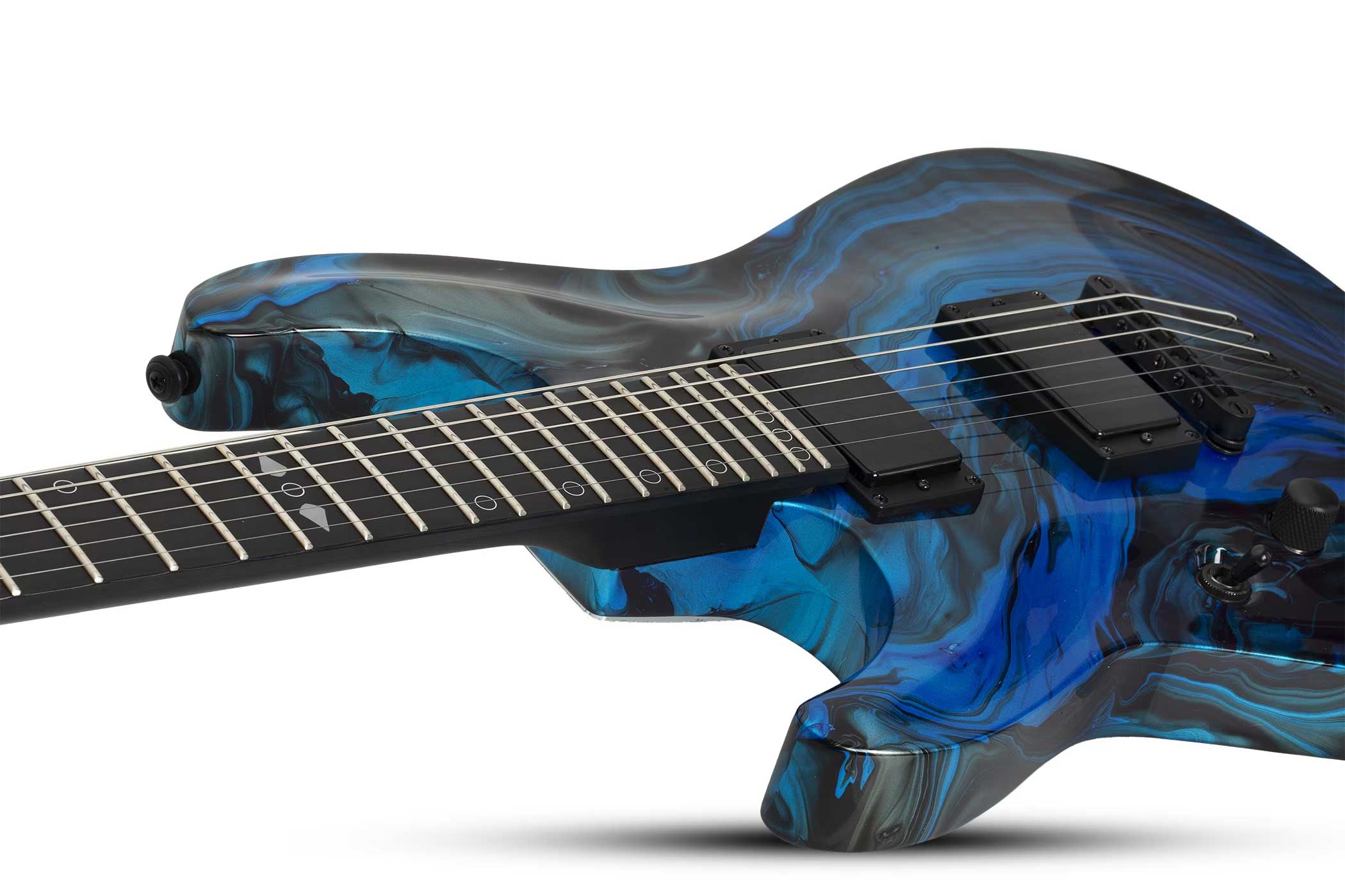 Schecter C-1 Hydro Dip Midnight Tide Left Handed