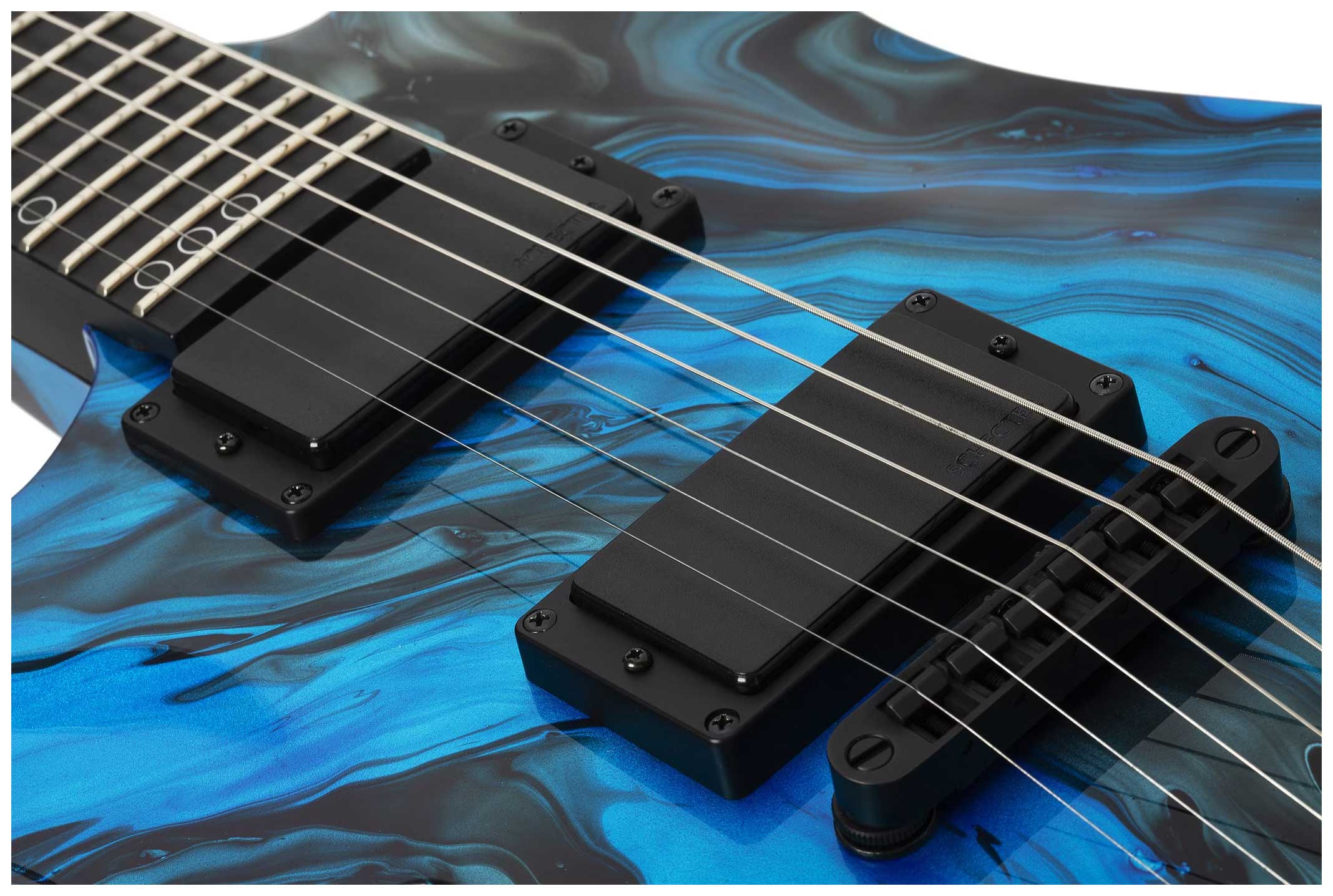 Schecter C-1 Hydro Dip Midnight Tide Left Handed
