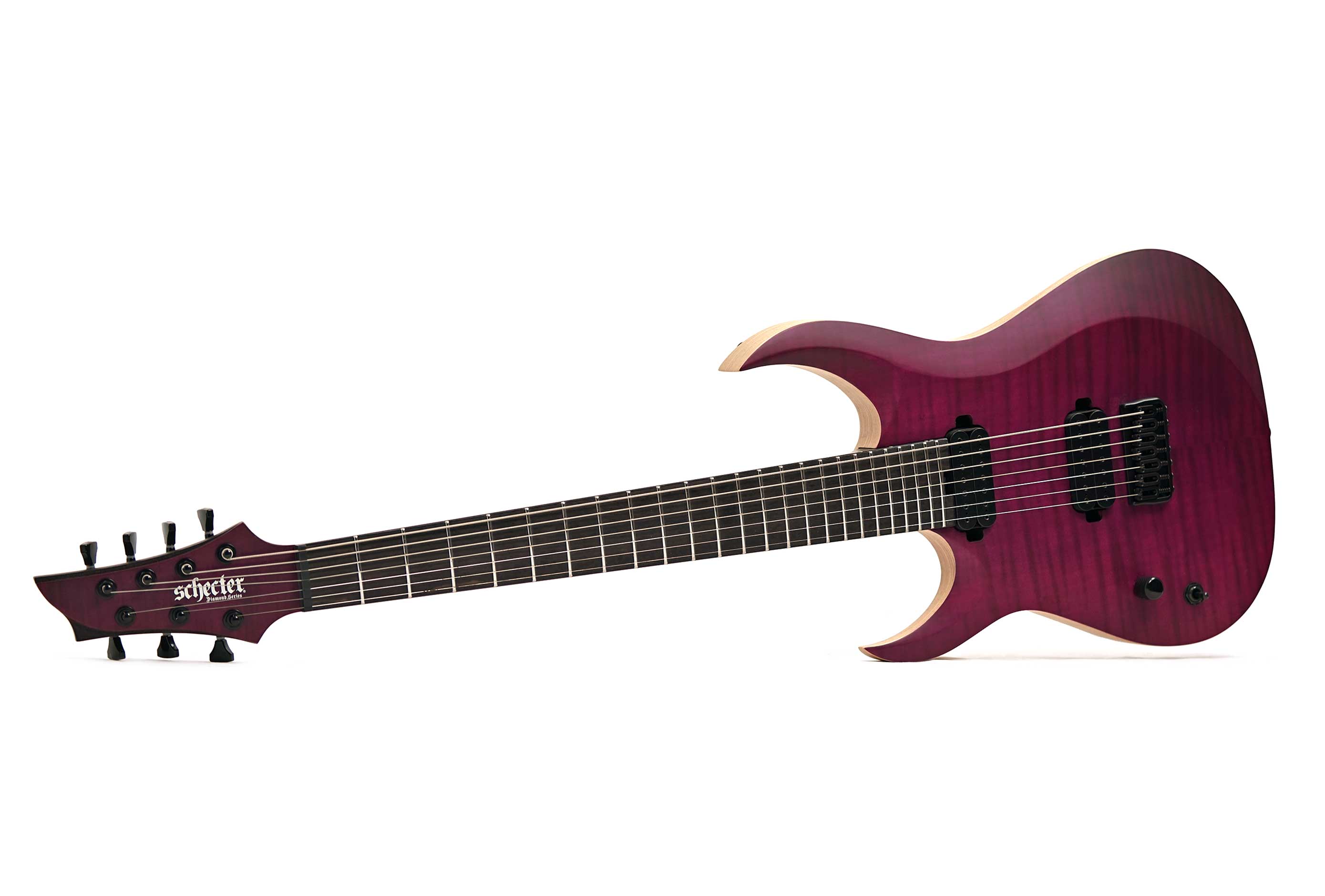 Schecter John Browne TAO-7 Satin Trans Purple Left Handed