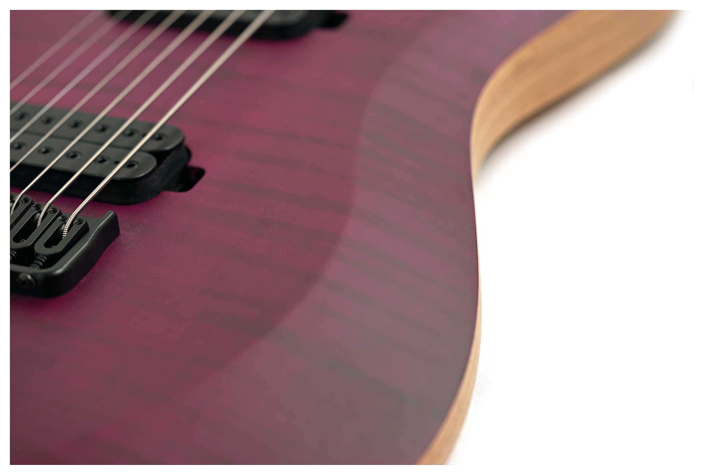Schecter John Browne TAO-7 Satin Trans Purple Left Handed
