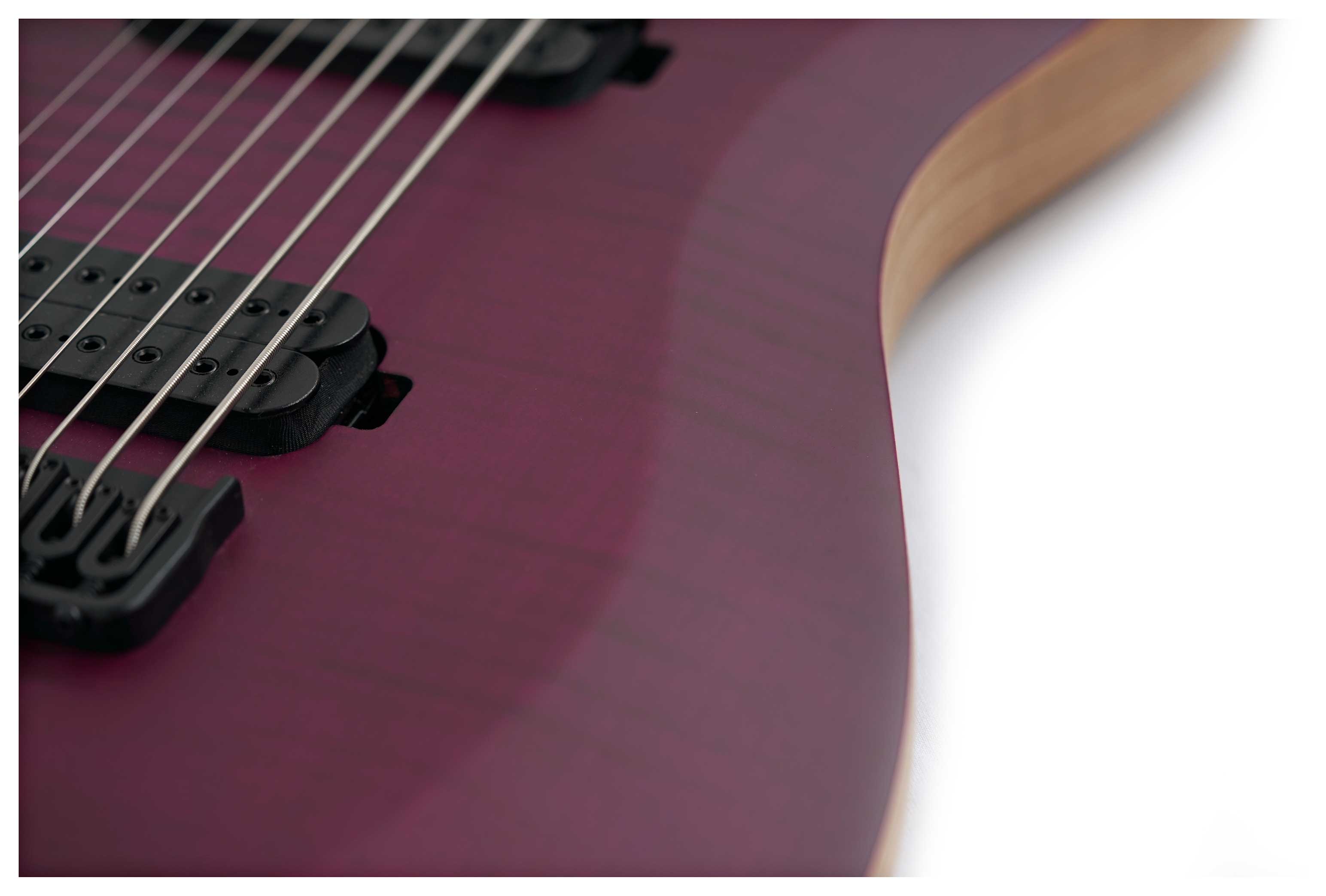 Schecter John Browne TAO-8 Satin Trans Purple Left Handed