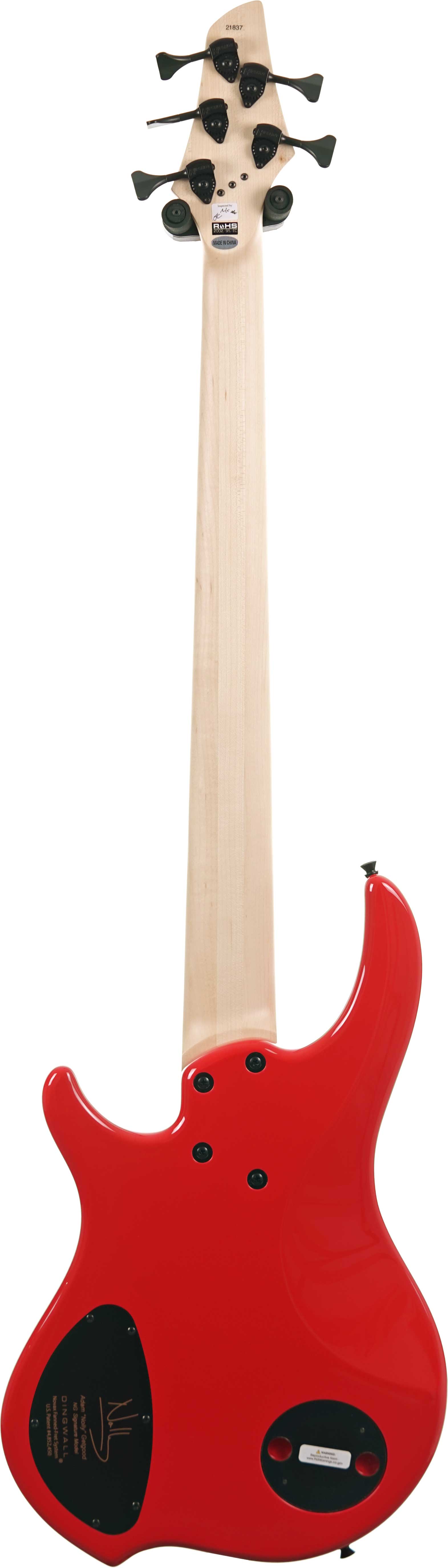 Dingwall NG3 5 String Ferrari Red Maple Fingerboard #21837