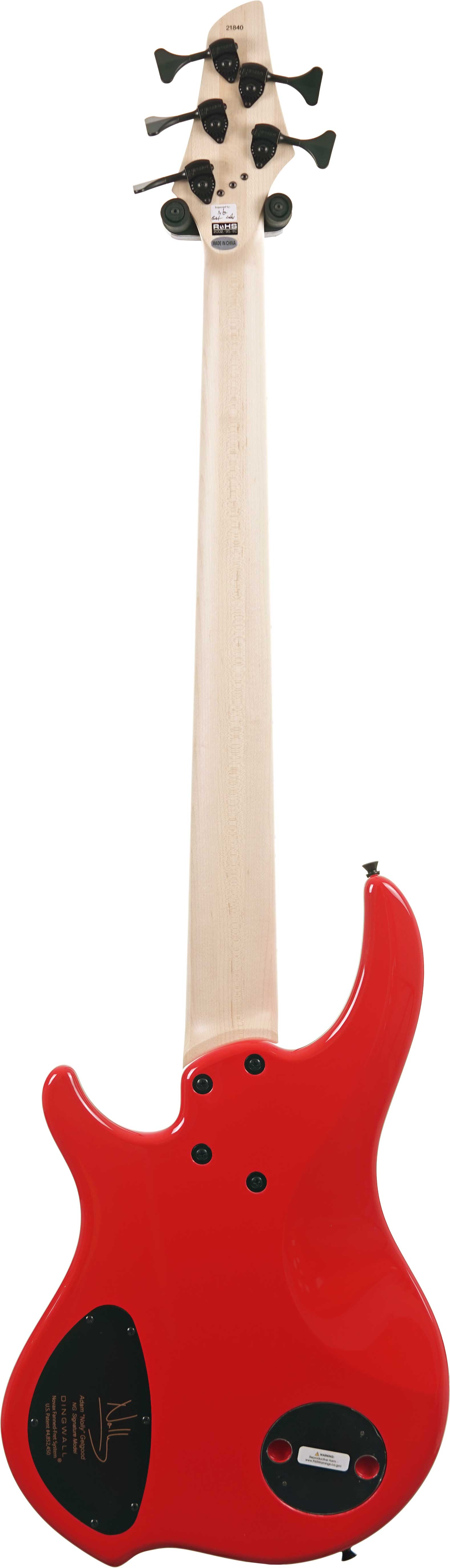 Dingwall NG3 5 String Ferrari Red Maple Fingerboard #21840