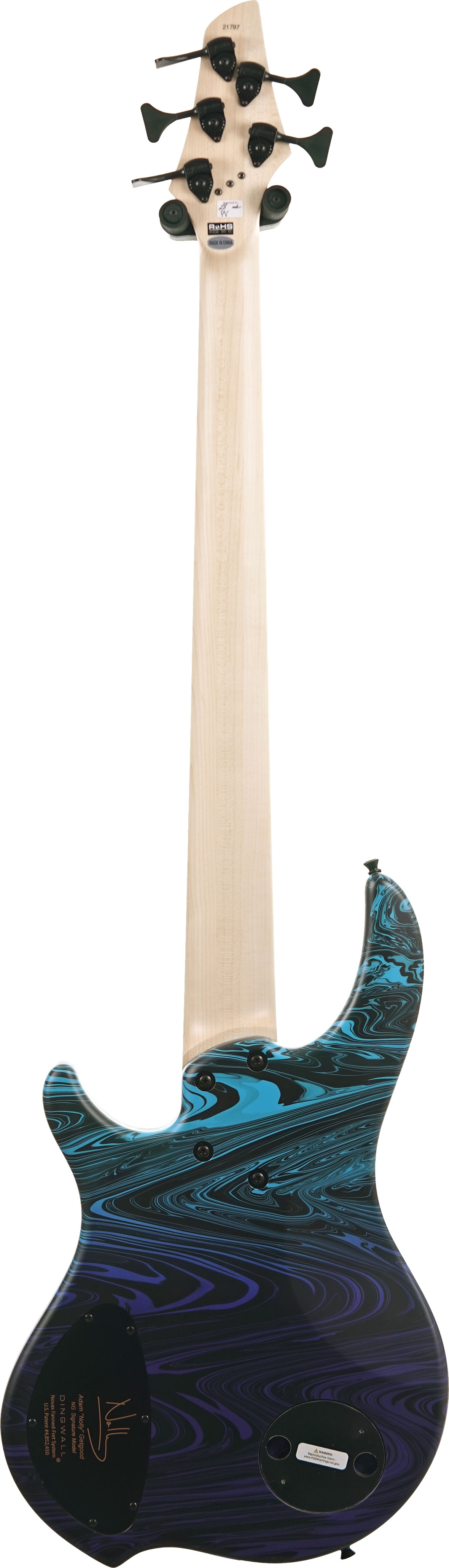 Dingwall NG3 5 String Purple Blue Fade Swirl Maple Fingerboard #21797B