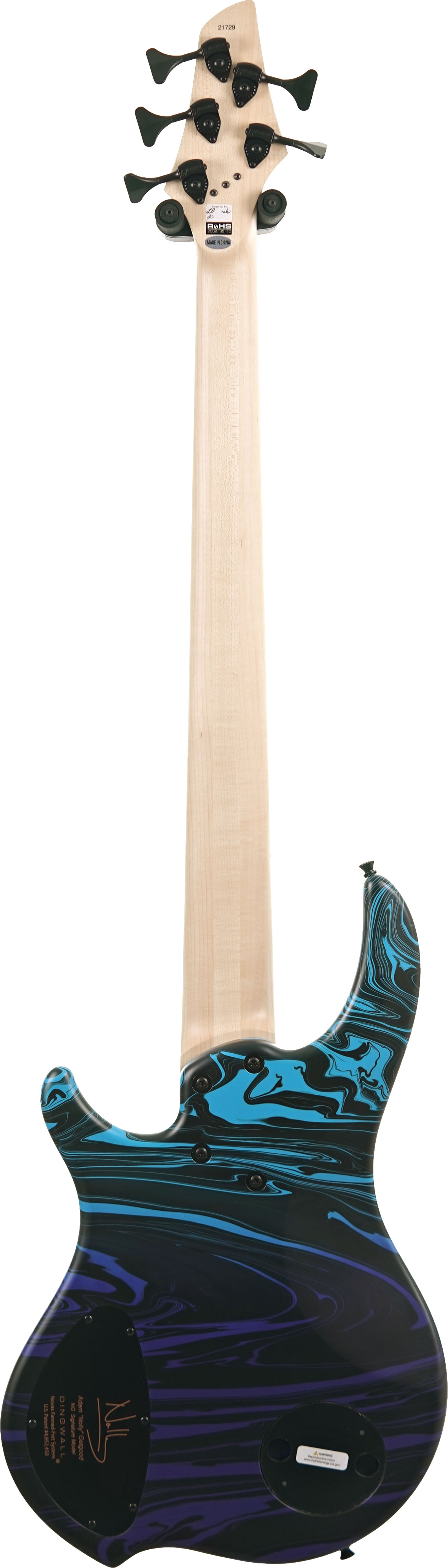 Dingwall NG3 5 String Purple Blue Fade Swirl Maple Fingerboard #21729