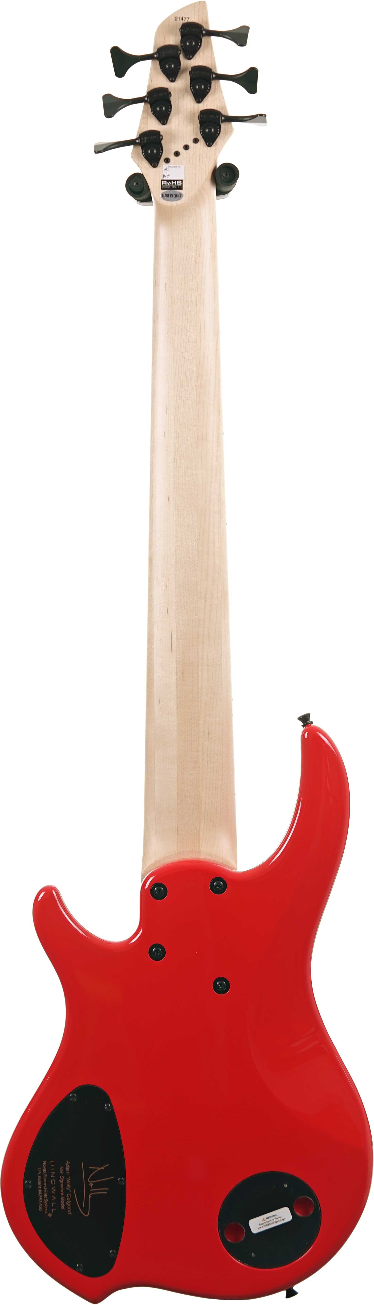 Dingwall NG3 6 String Ferrari Red Maple Fingerboard #21477