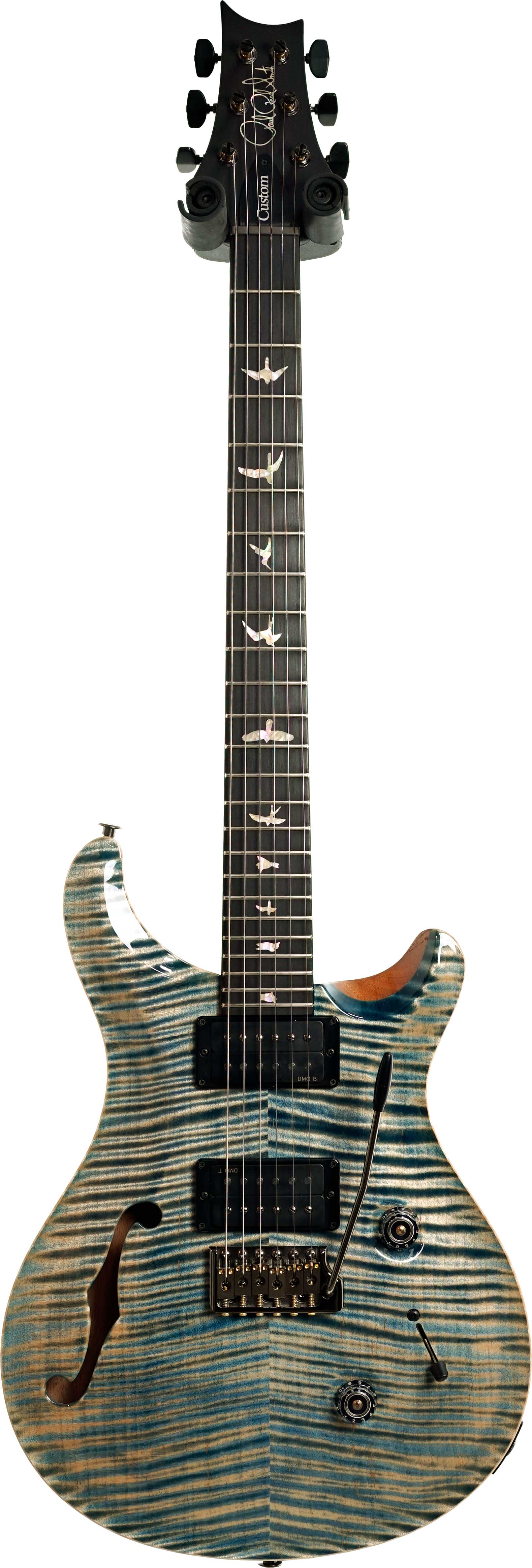 PRS Limited Edition Custom 24 Semi-Hollow Hand Selected Artist Grade Faded Indigo with Korean Awabi Birds #0427706